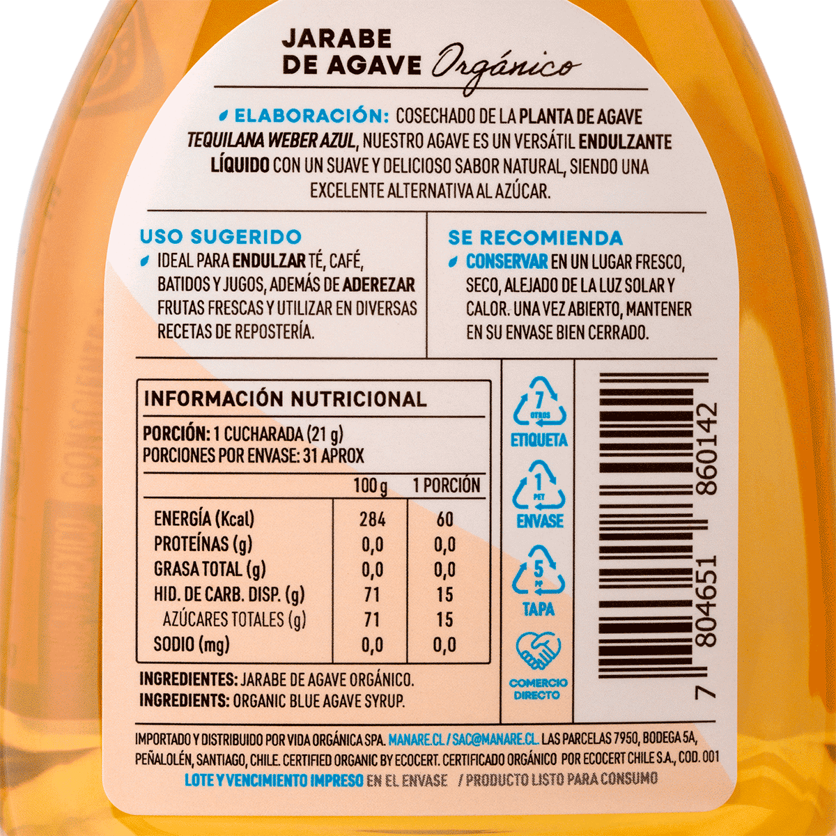 Jarabe de Agave Organico2