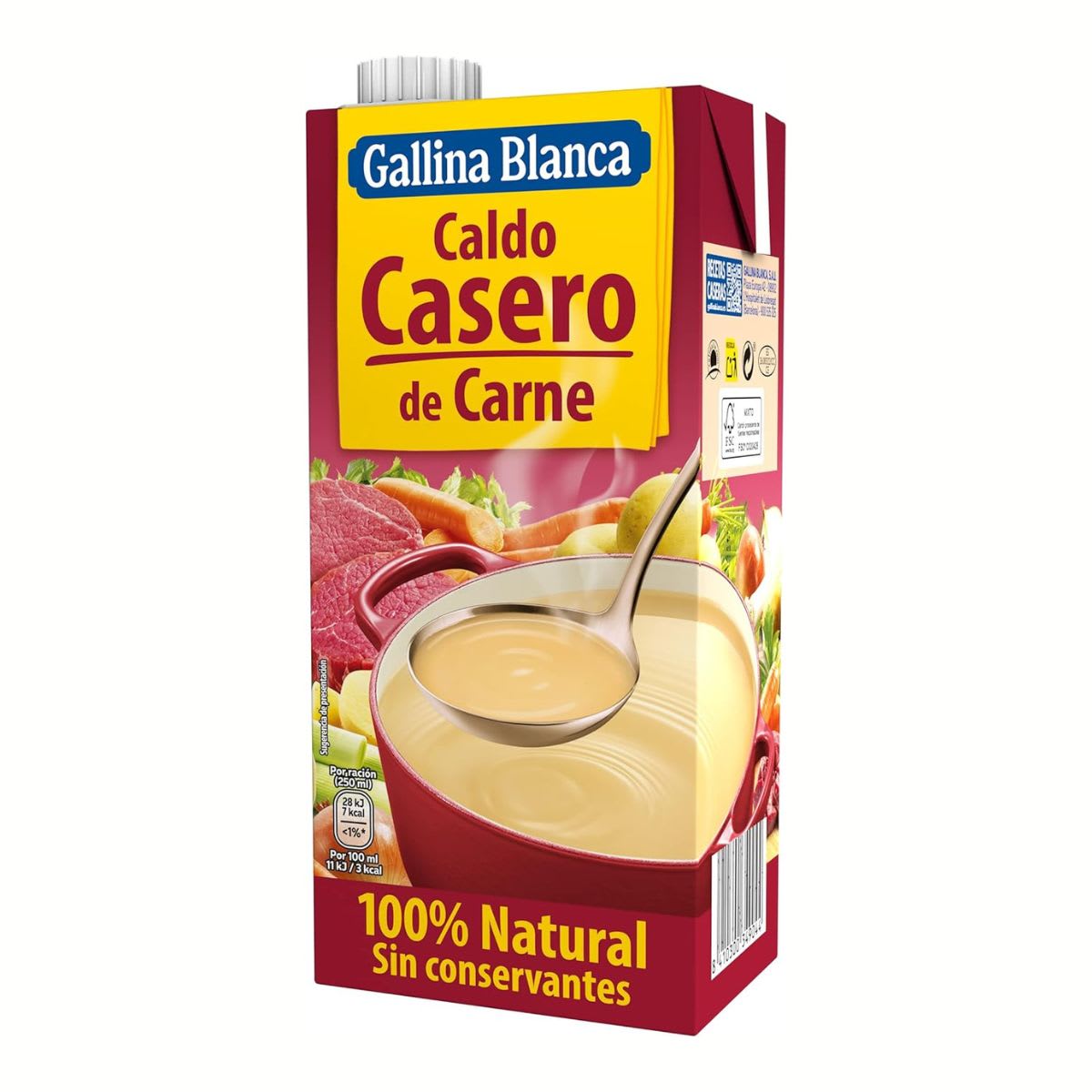 Gallina Blanca Caldo Casero de Carne 1 L1