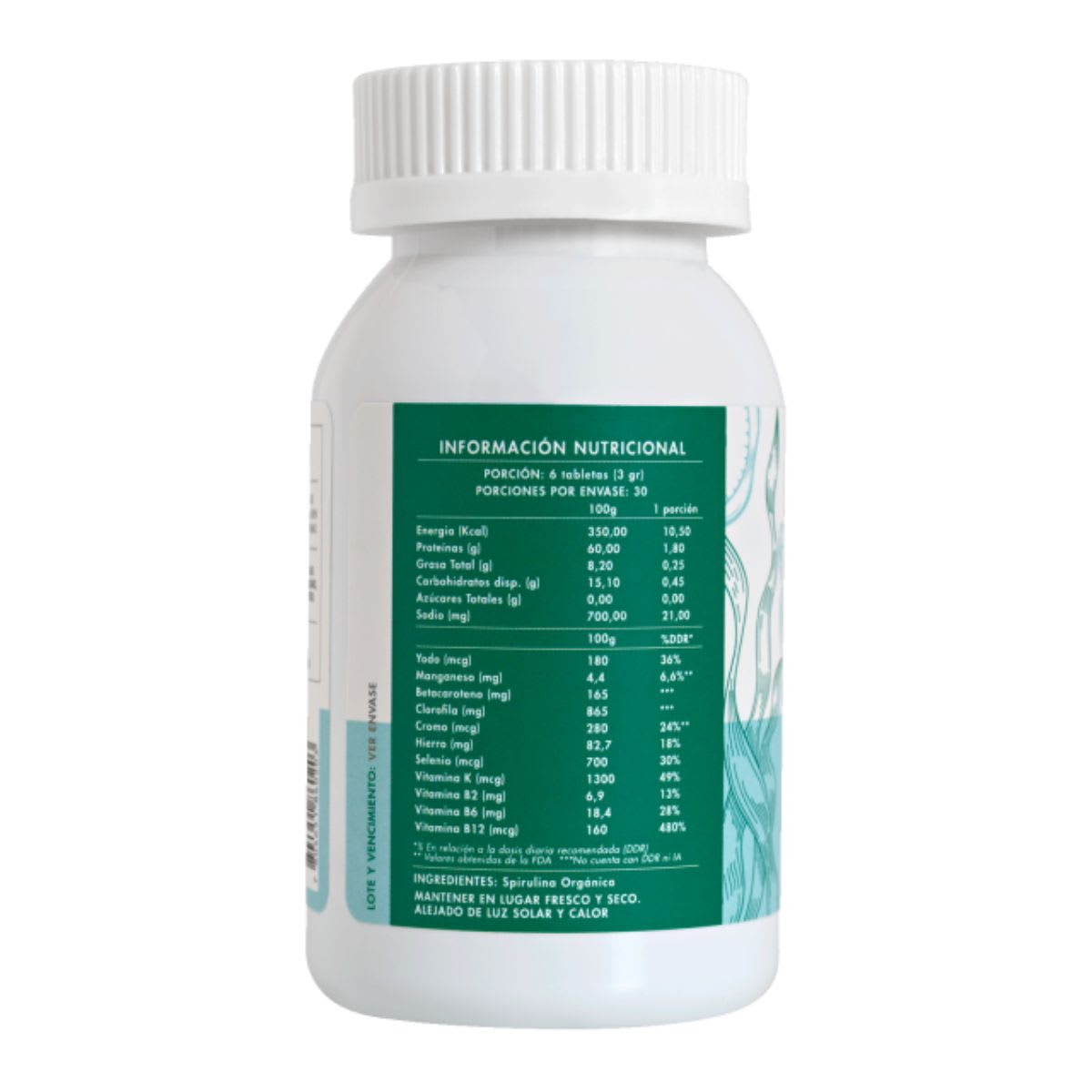 Manare Spirulina Organica 180 Tabs1