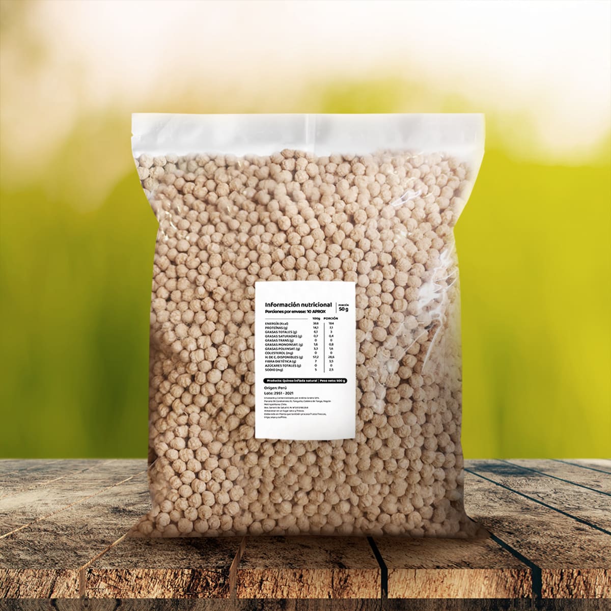 Pipoca De Quinoa Inflada Sin Azucar 6 Kg Andina Grains6