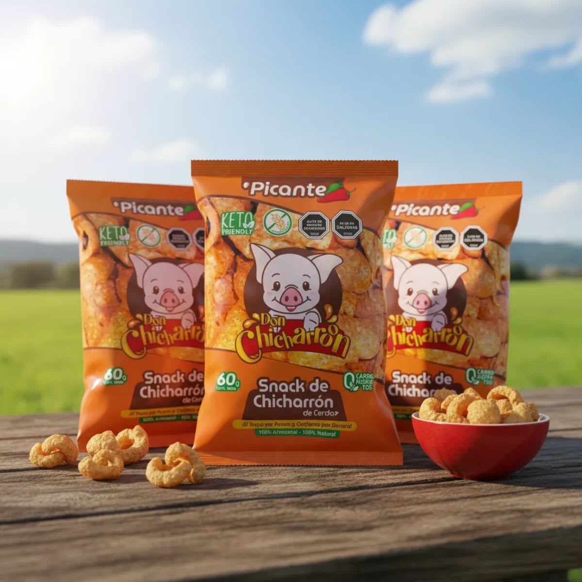 3-Pack Don Chicharroon Chicharron de Cerdo Picante2