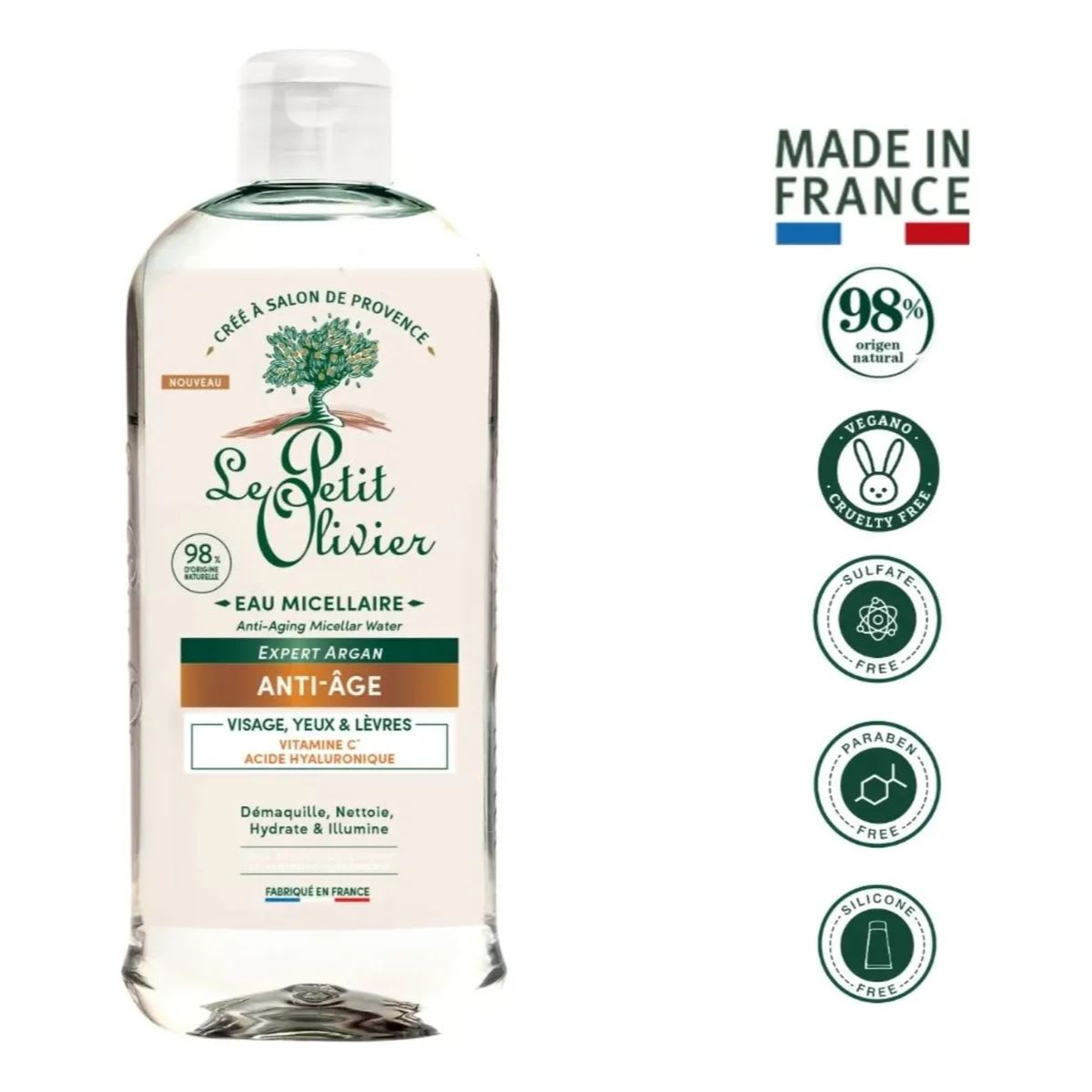 Le Petit Olivier Agua Micelar Anti Edad con Vitamina C y Acido Hialuronico2