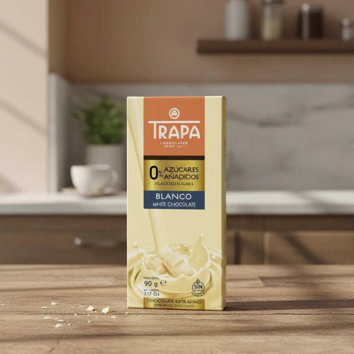 Trapa Chocolate Blanco Sin Azucar Sin Gluten2