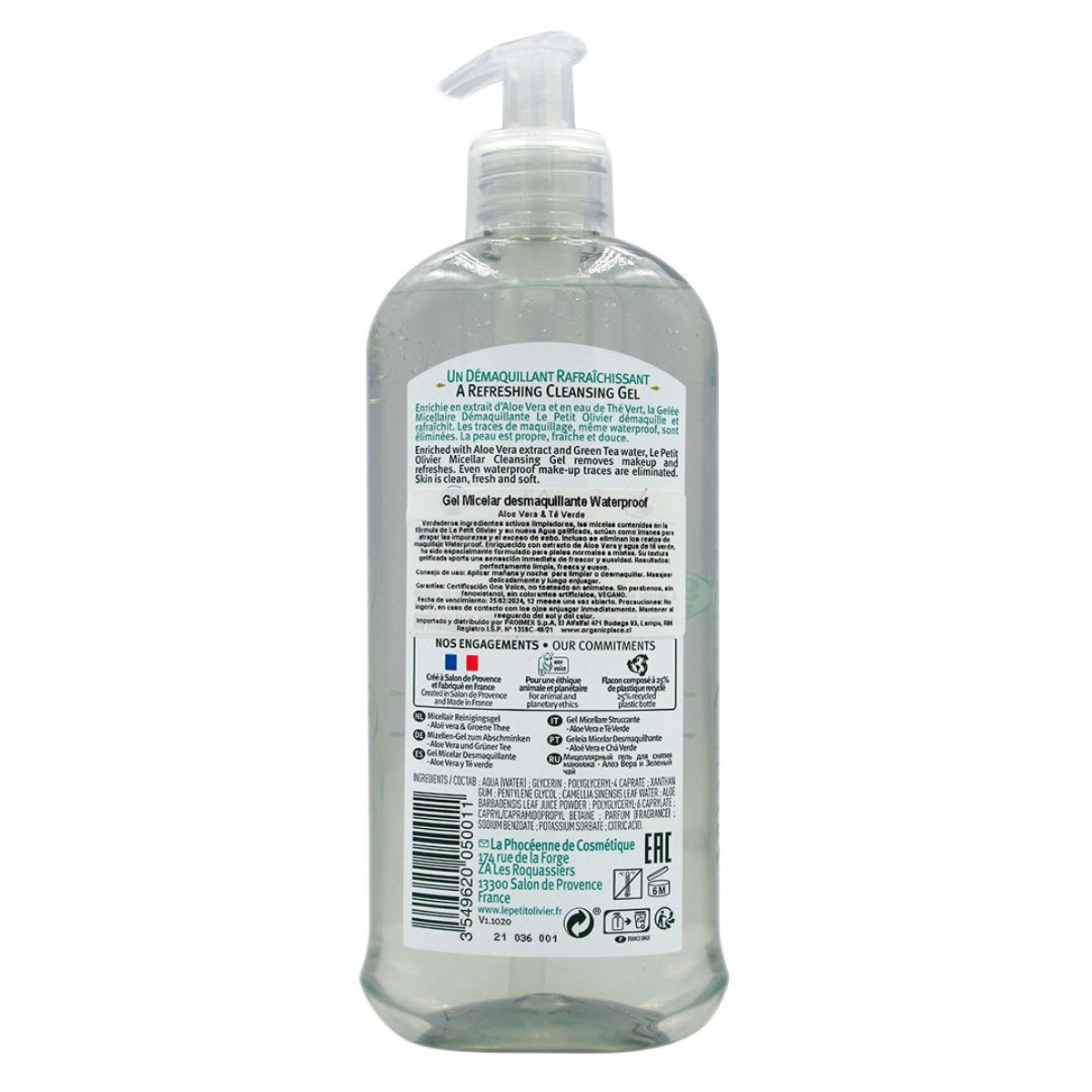 Le Petit Olivier Gel Micelar Desmaquillante Aloe Vera Te Verde2