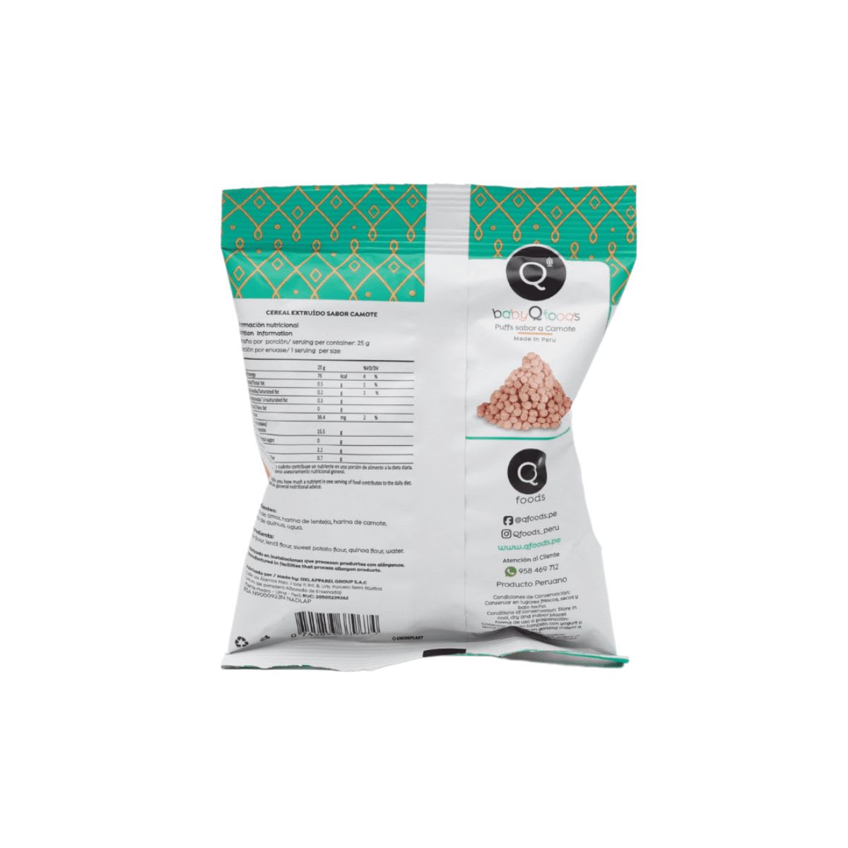 Baby Q Foods Puff Sabor Camote 25g2
