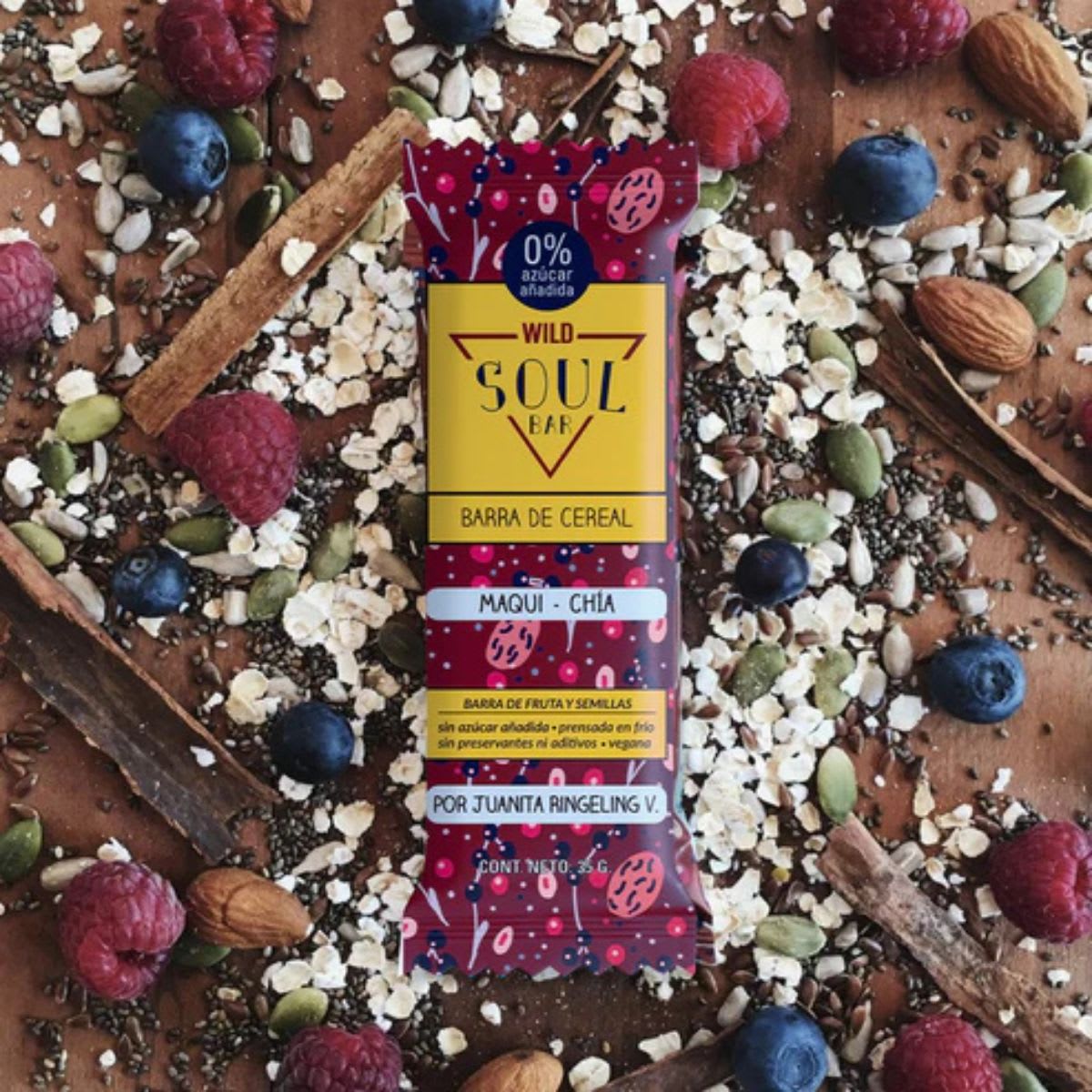 Wild Soul Barrita Maqui Chia 35 g X 5 UN2