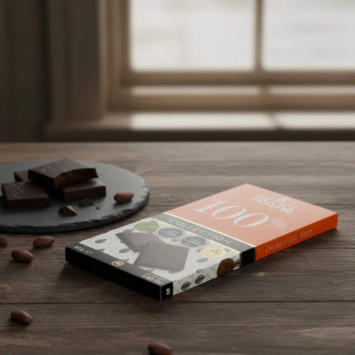 Trapa Collection Chocolate Negro 100% Cacao Sin Gluten2