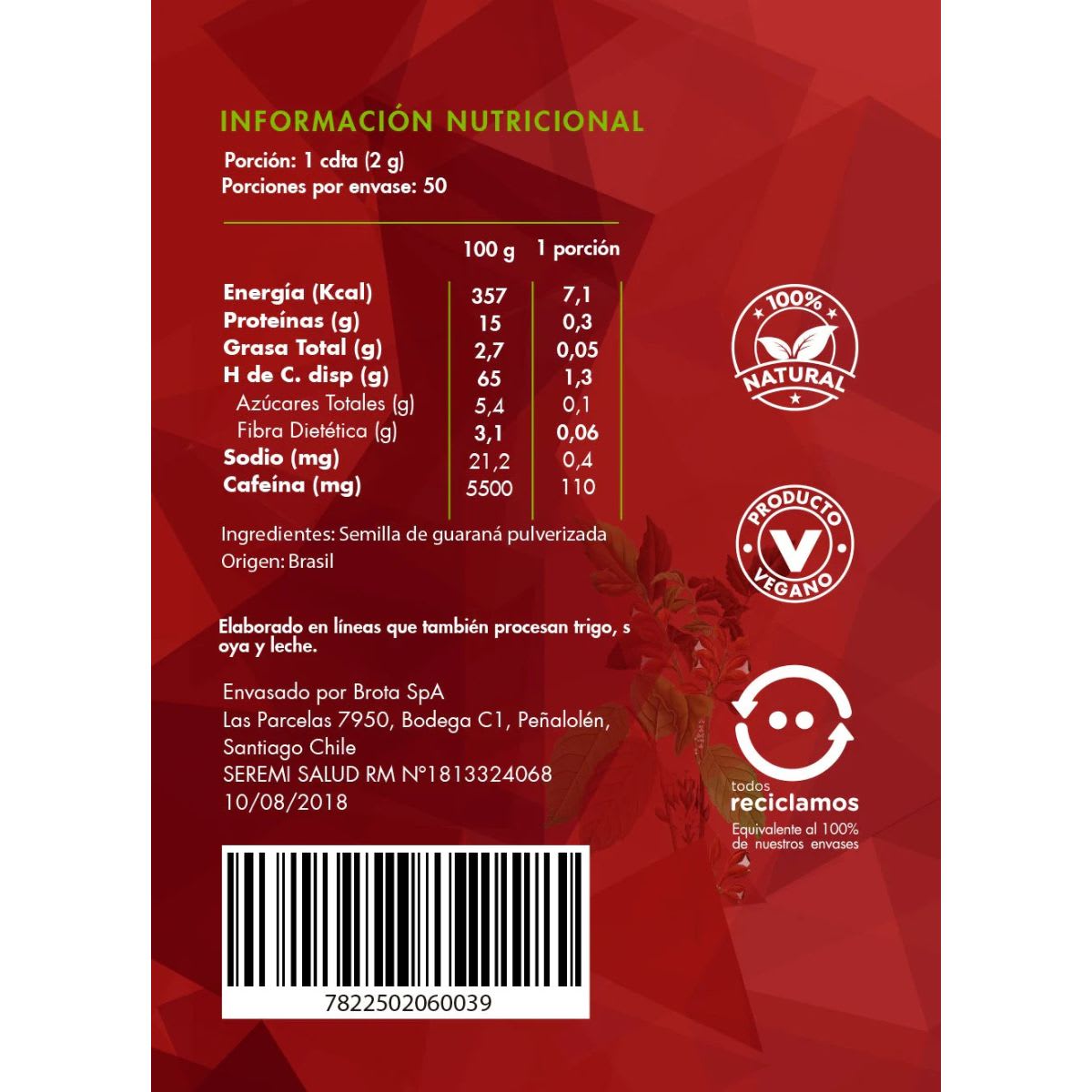 Brota Guarana en Polvo Energy2