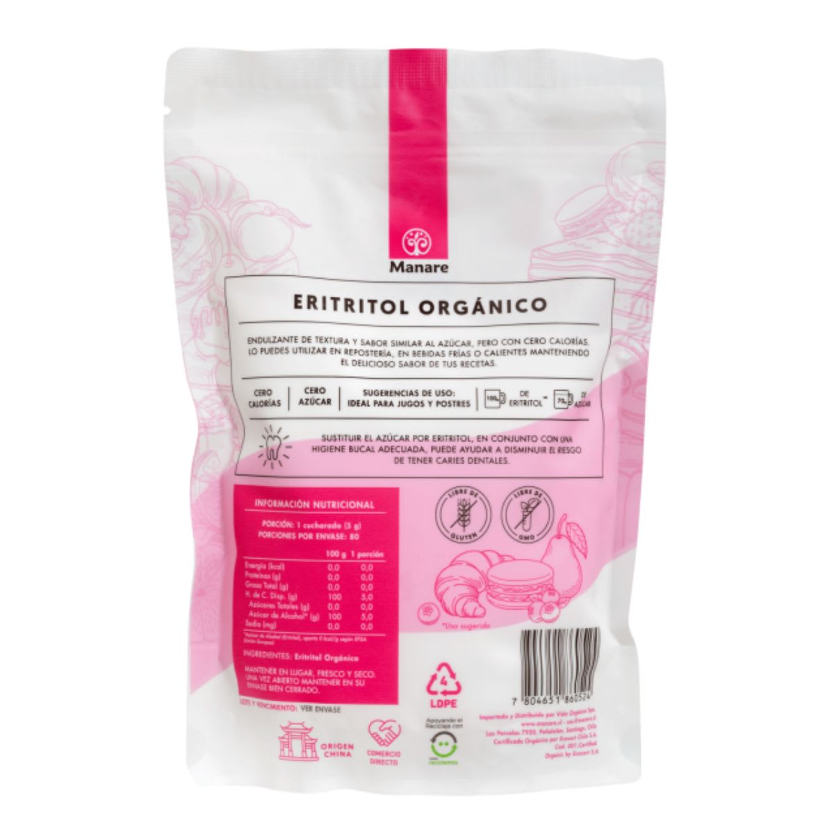 Manare Eritritol Organico2