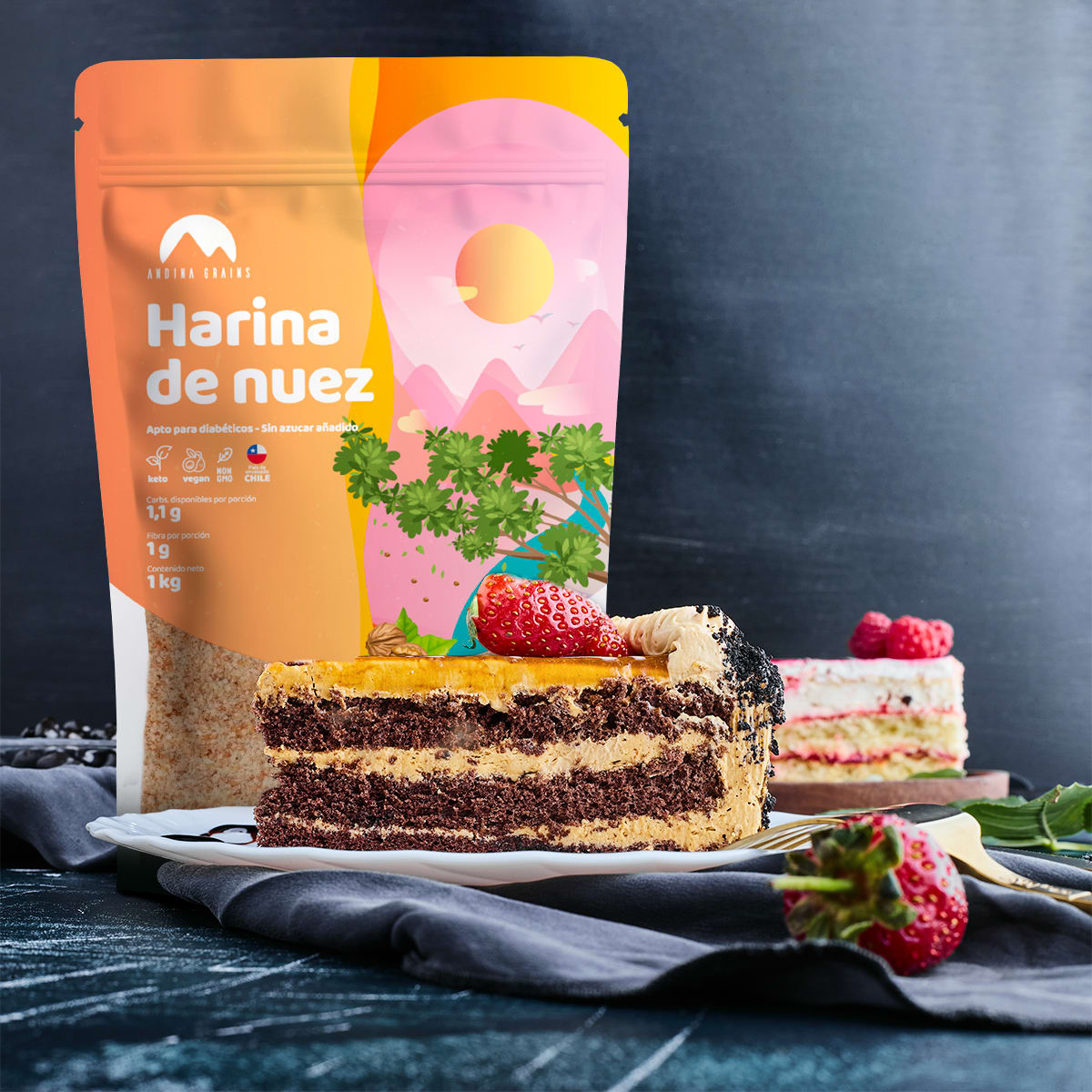 2-pack Harina De Nuez / Dieta Keto 2 Kg2