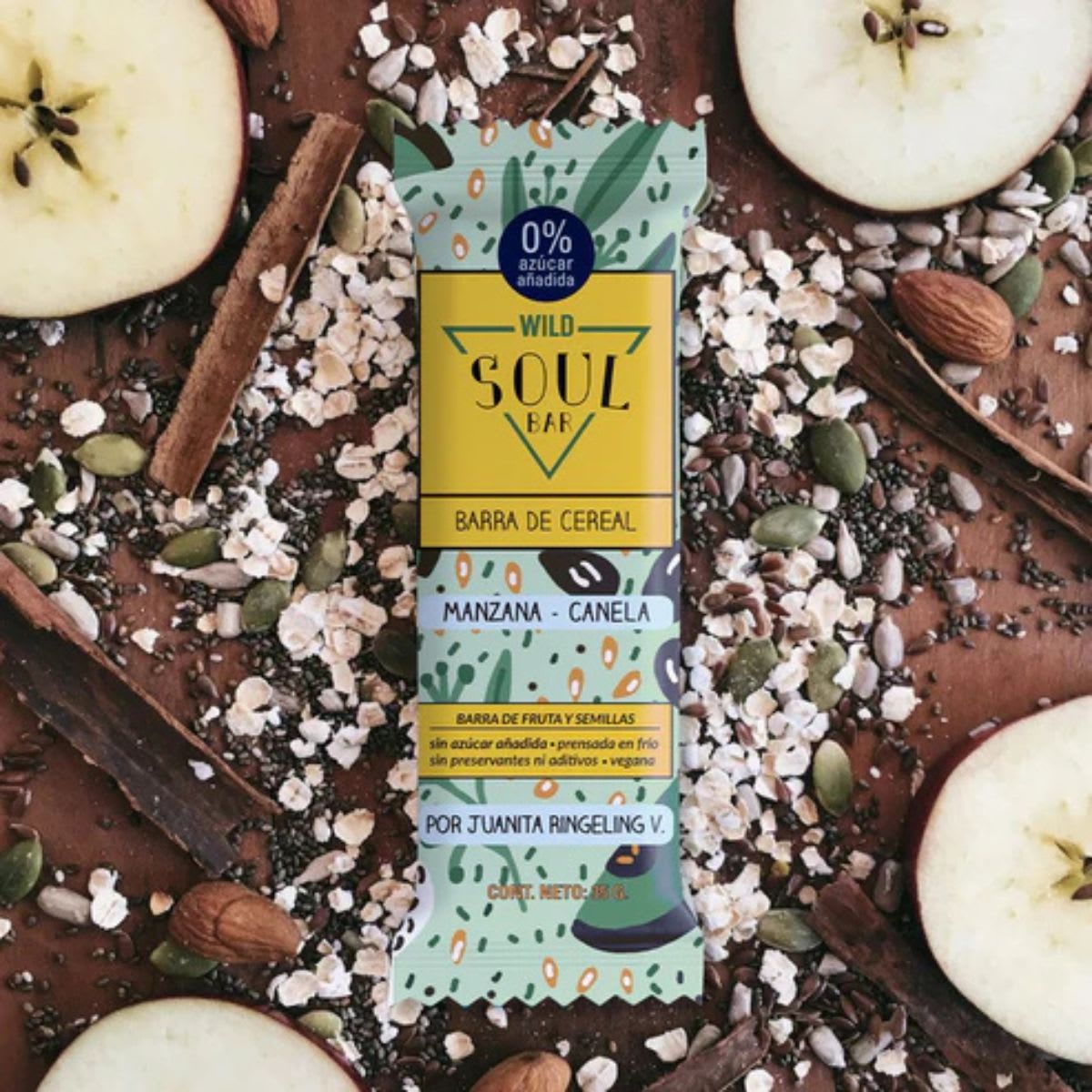 Wild Soul Barrita Manzana Canela 35 g X 5 UN2