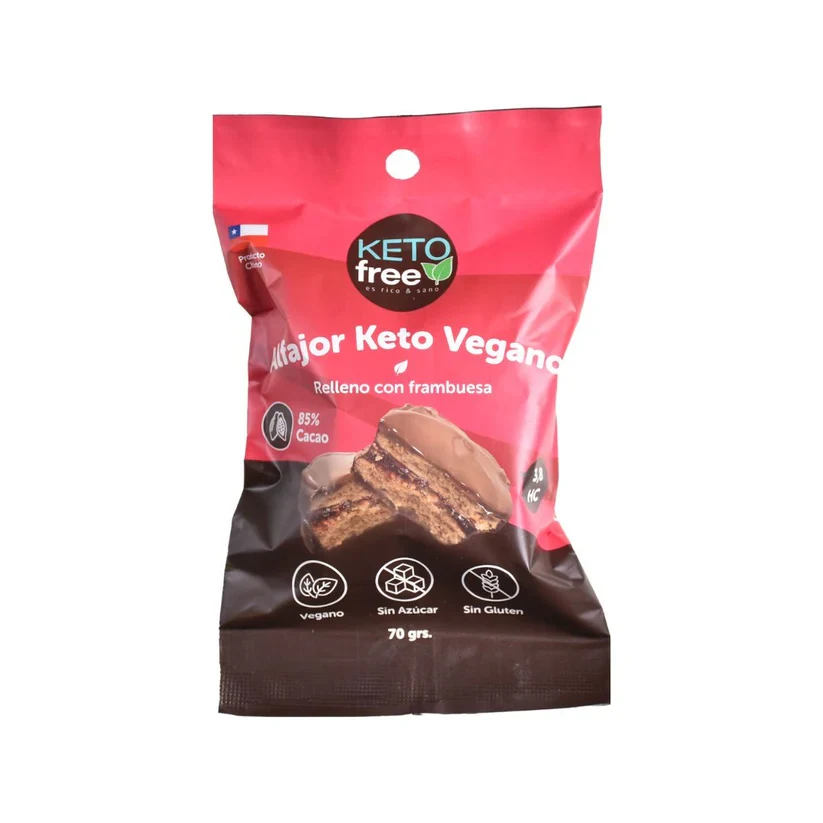 Keto Free Alfajor Keto Vegano Relleno de Frambuesa Sin Gluten1