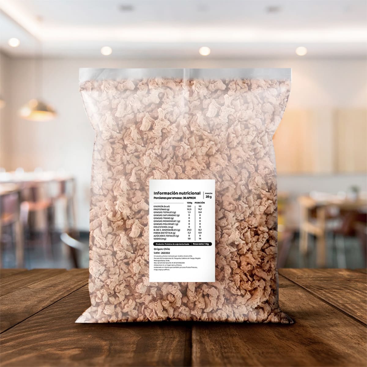 Carne Vegetal Carne De Soya Negra Grande 10 Kg Andina Grains3