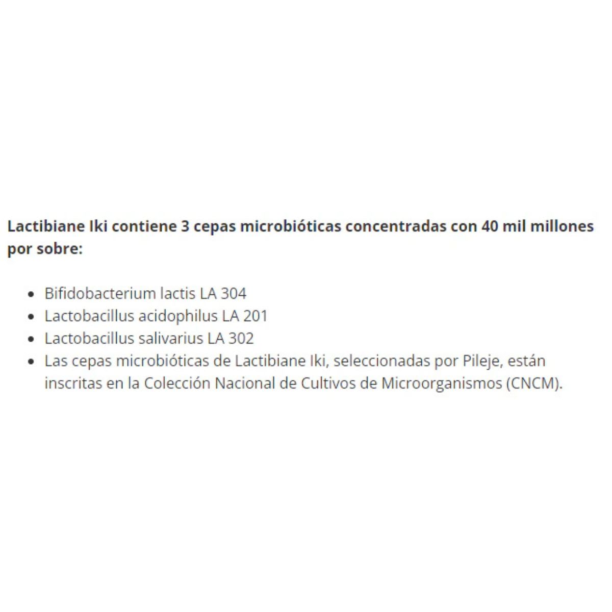 Lactibiane IKI 40 mil millones UFC 30 sachets2