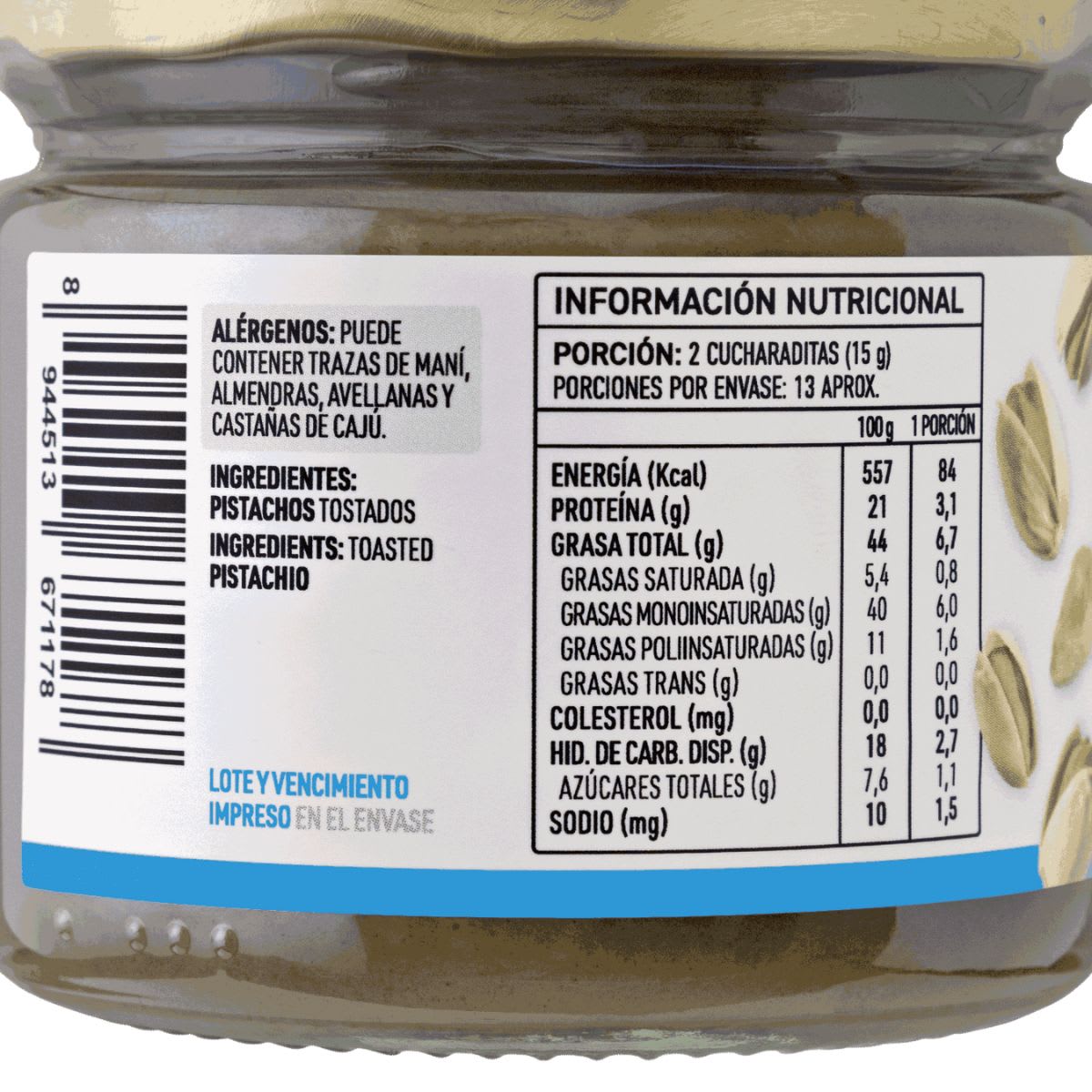 Manare Mantequilla de Pistachos 200 g2