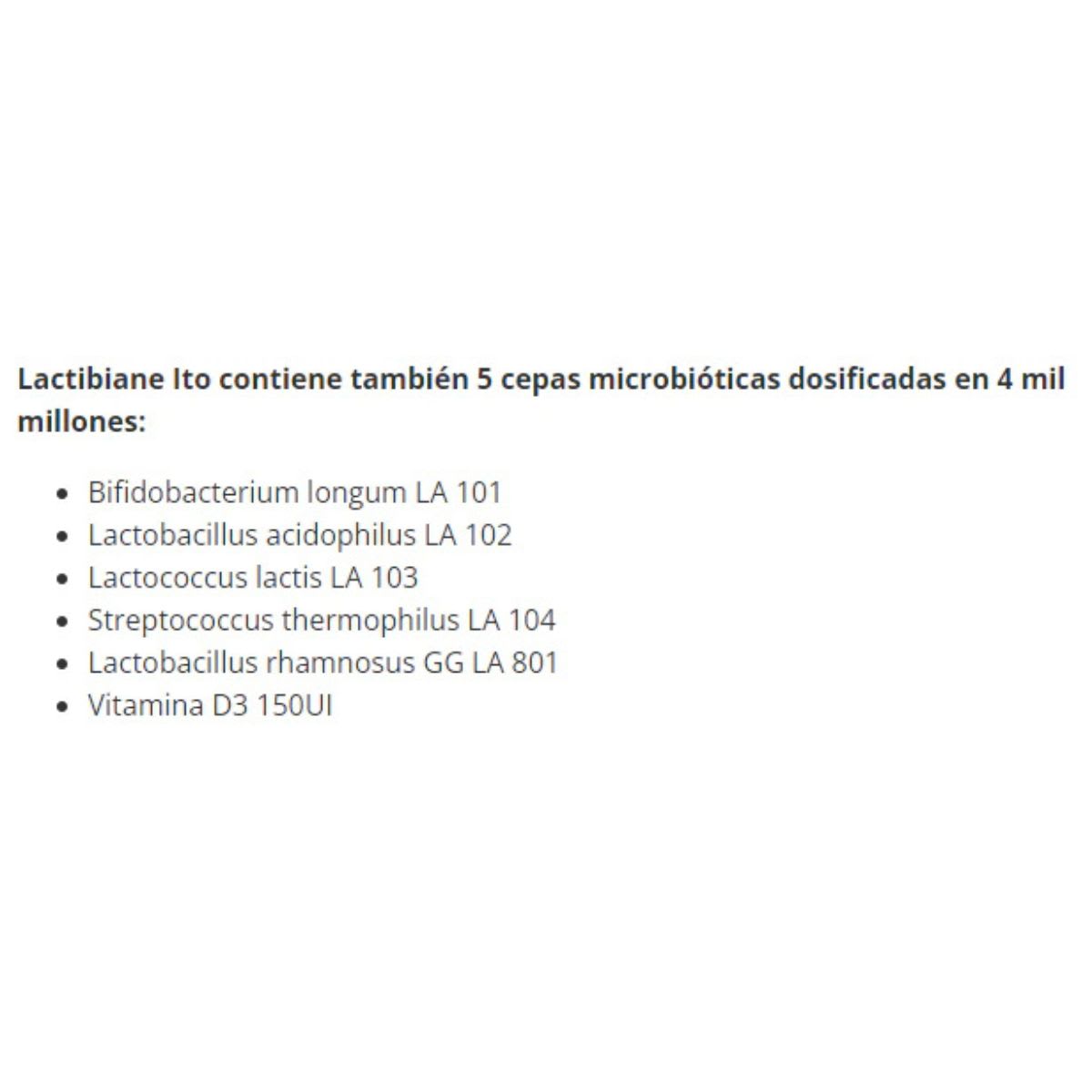 Lactibiane Ito Niños 4 mil millones UFC 30 sachets2