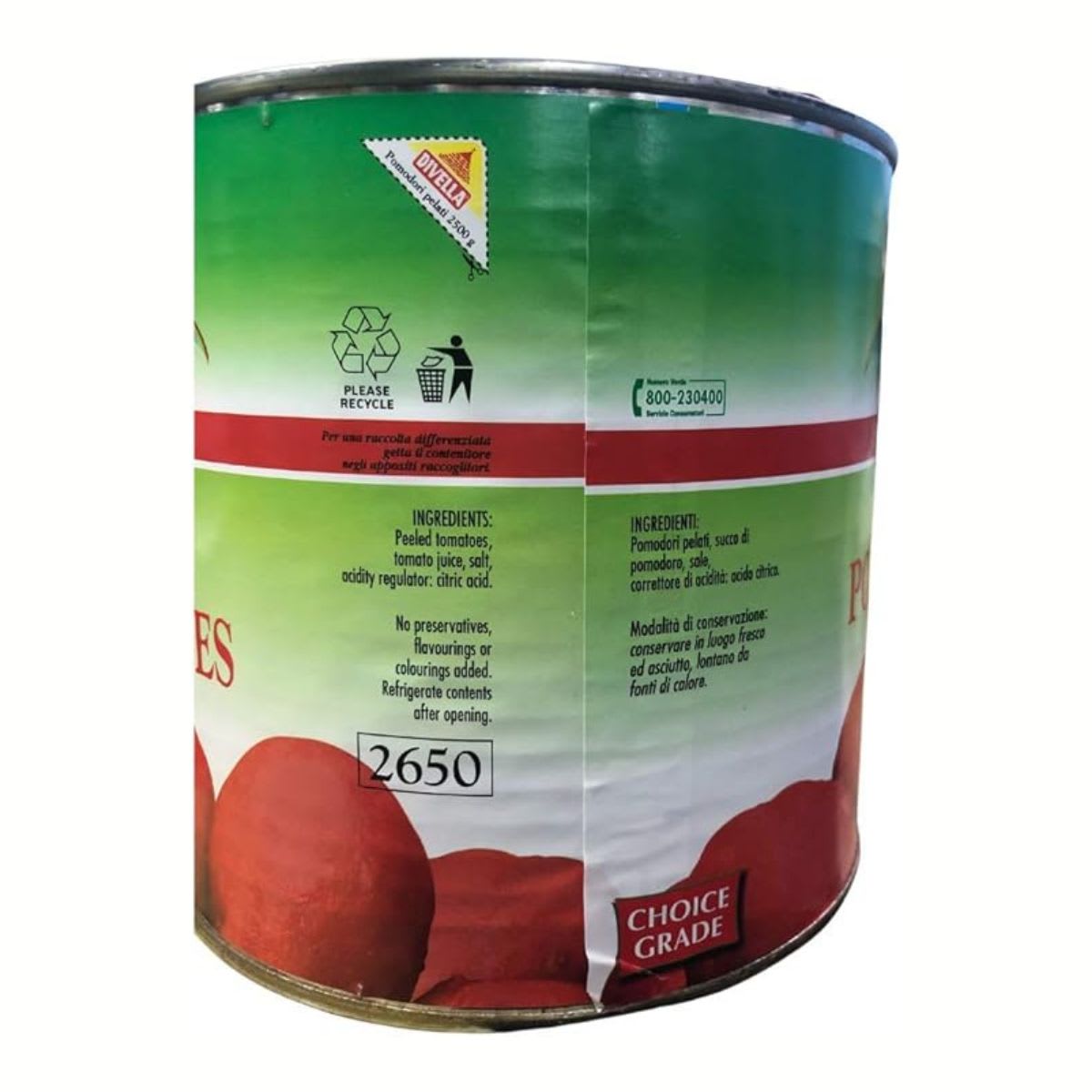 Divella Tomates Pelados 2.5 Kg2