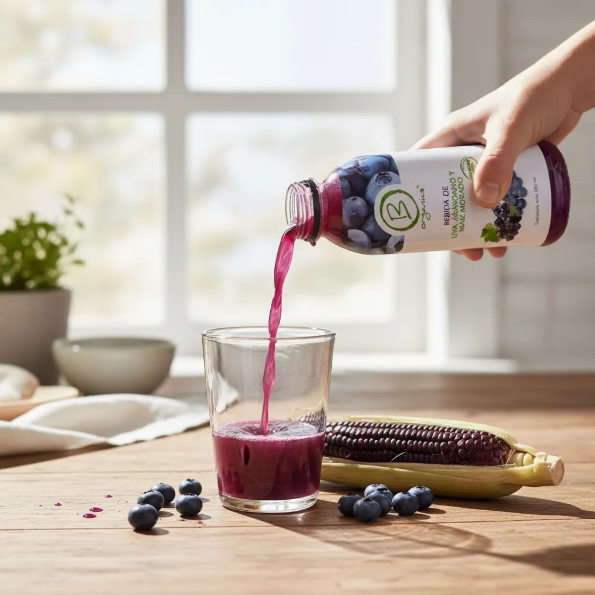 Be Organics Bebida Uva, Arandano y Maiz Morado 400 mL2