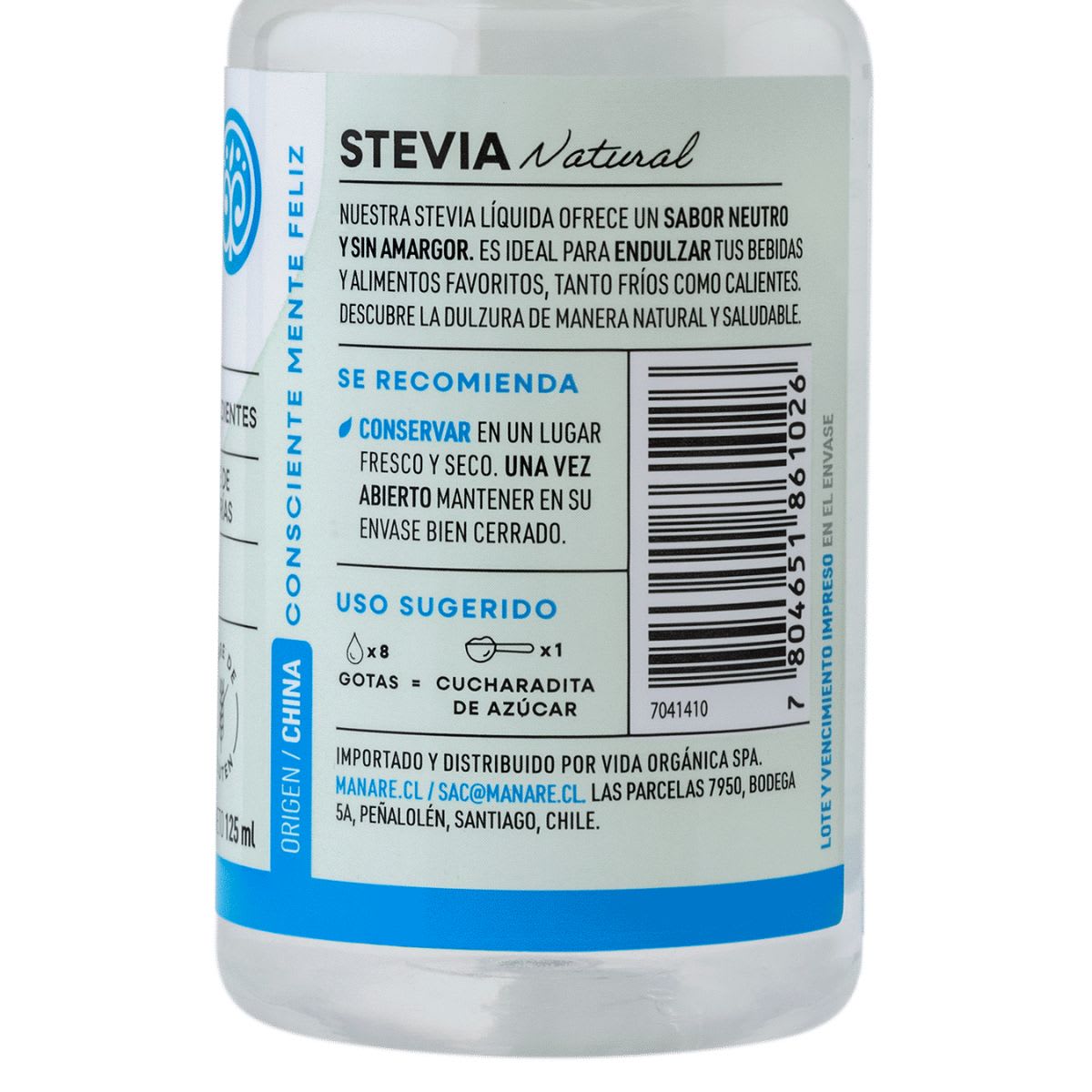 Manare Stevia Liquida 125 mL2