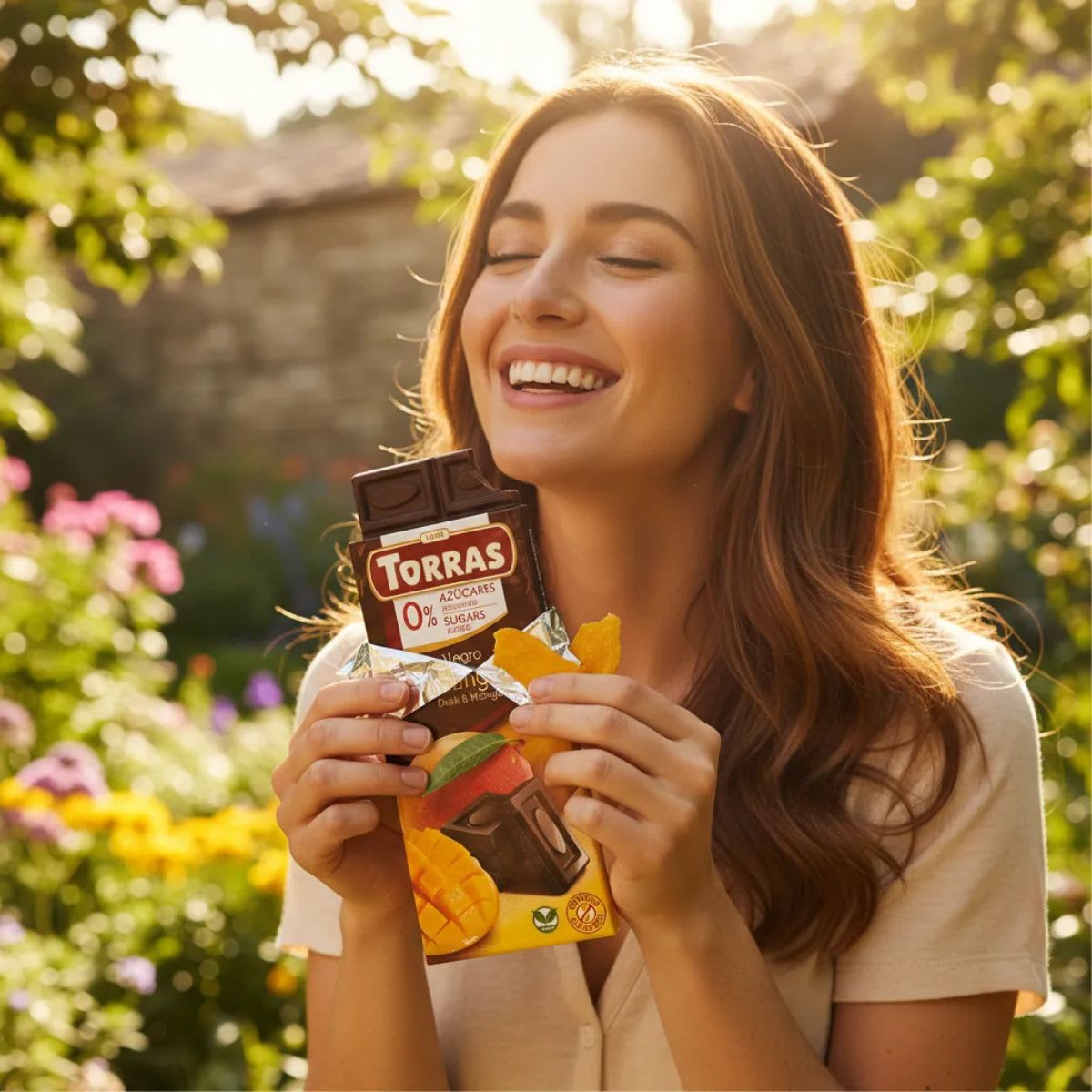 Torras Chocolate Negro con Mango 52% Cacao Sin Azúcar2