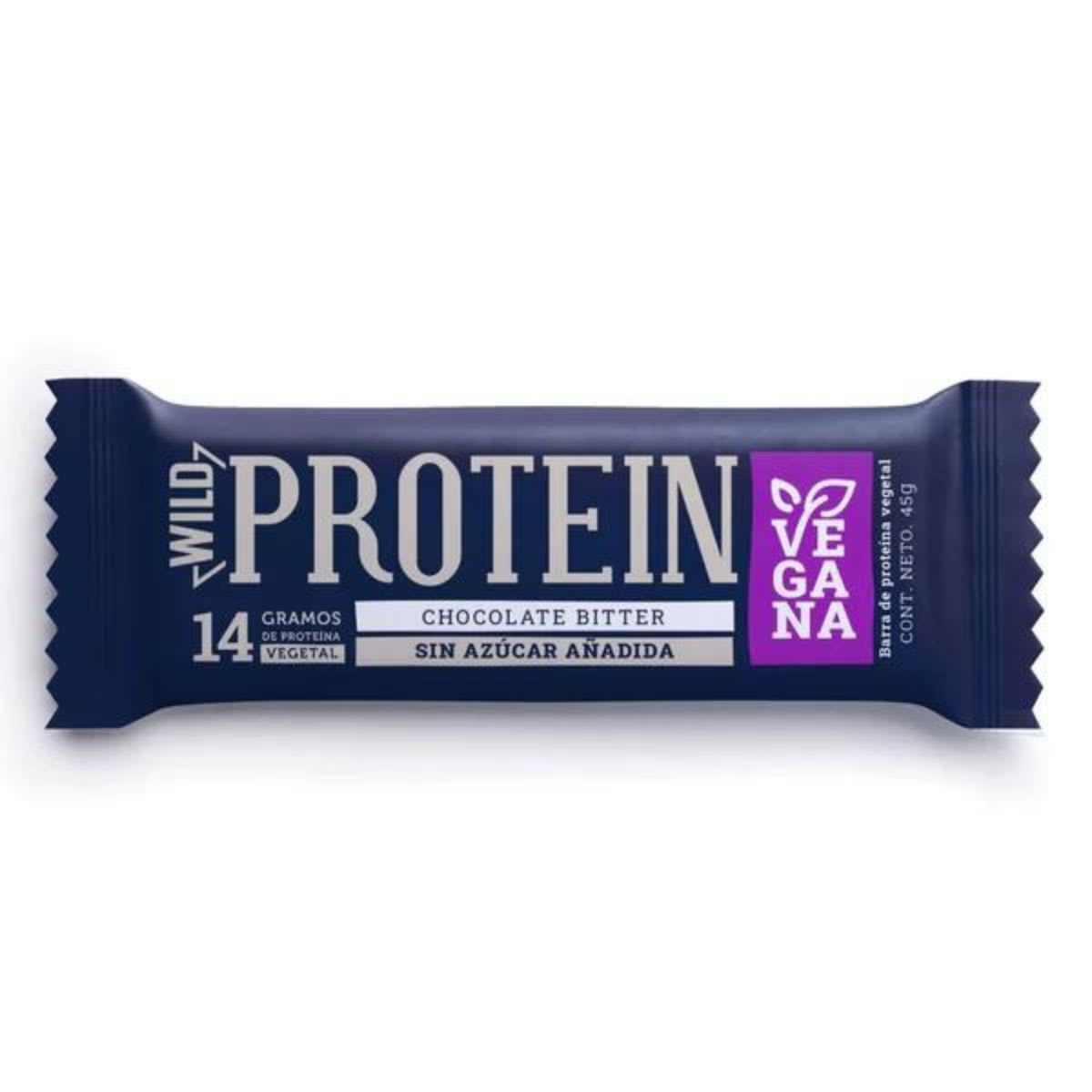 Caja Wild Protein Barra Vegana Chocolate Bitter 45 g X 5 UN2