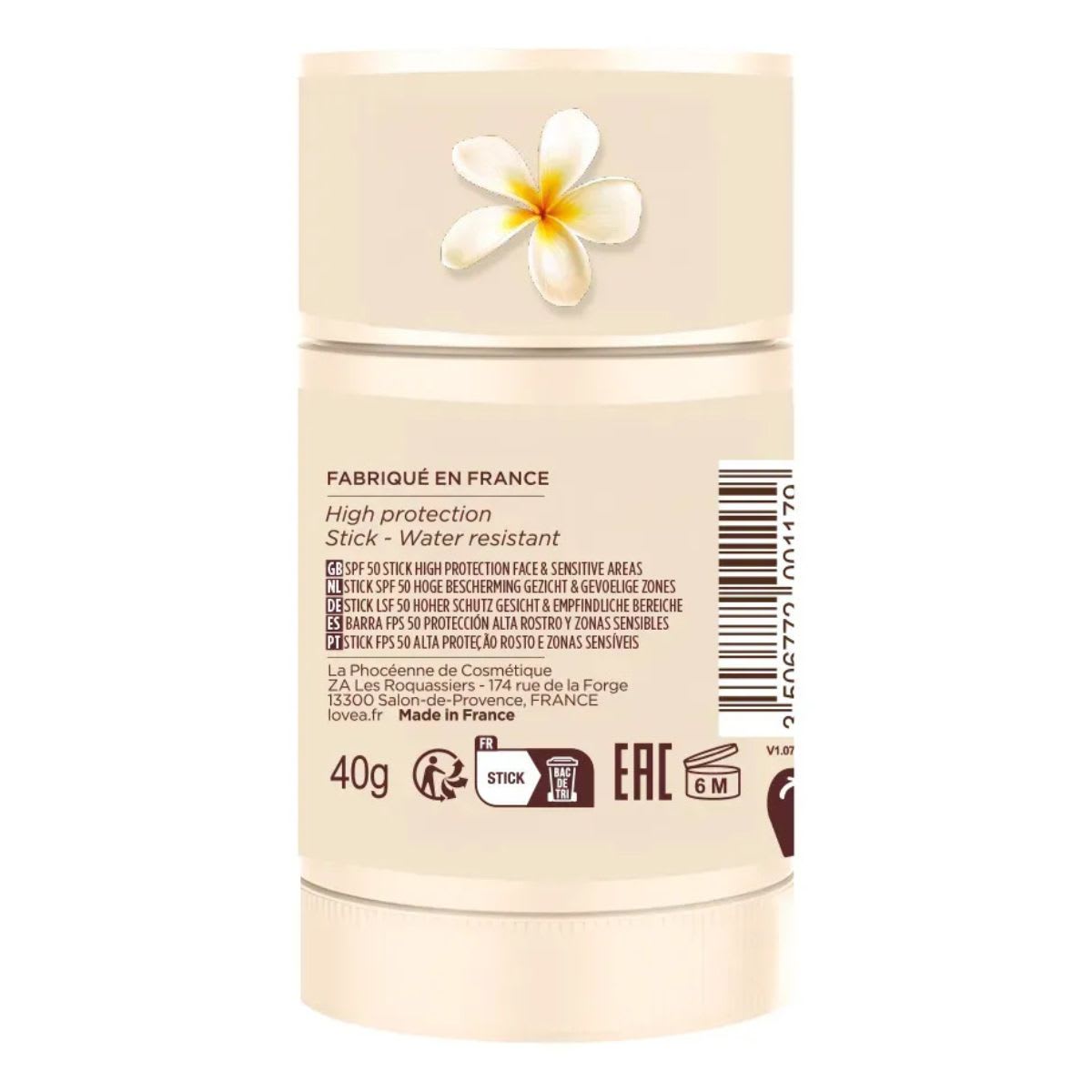 Lovea Stick Protector Solar FPS50 Aceite de Monoi Tahiti2