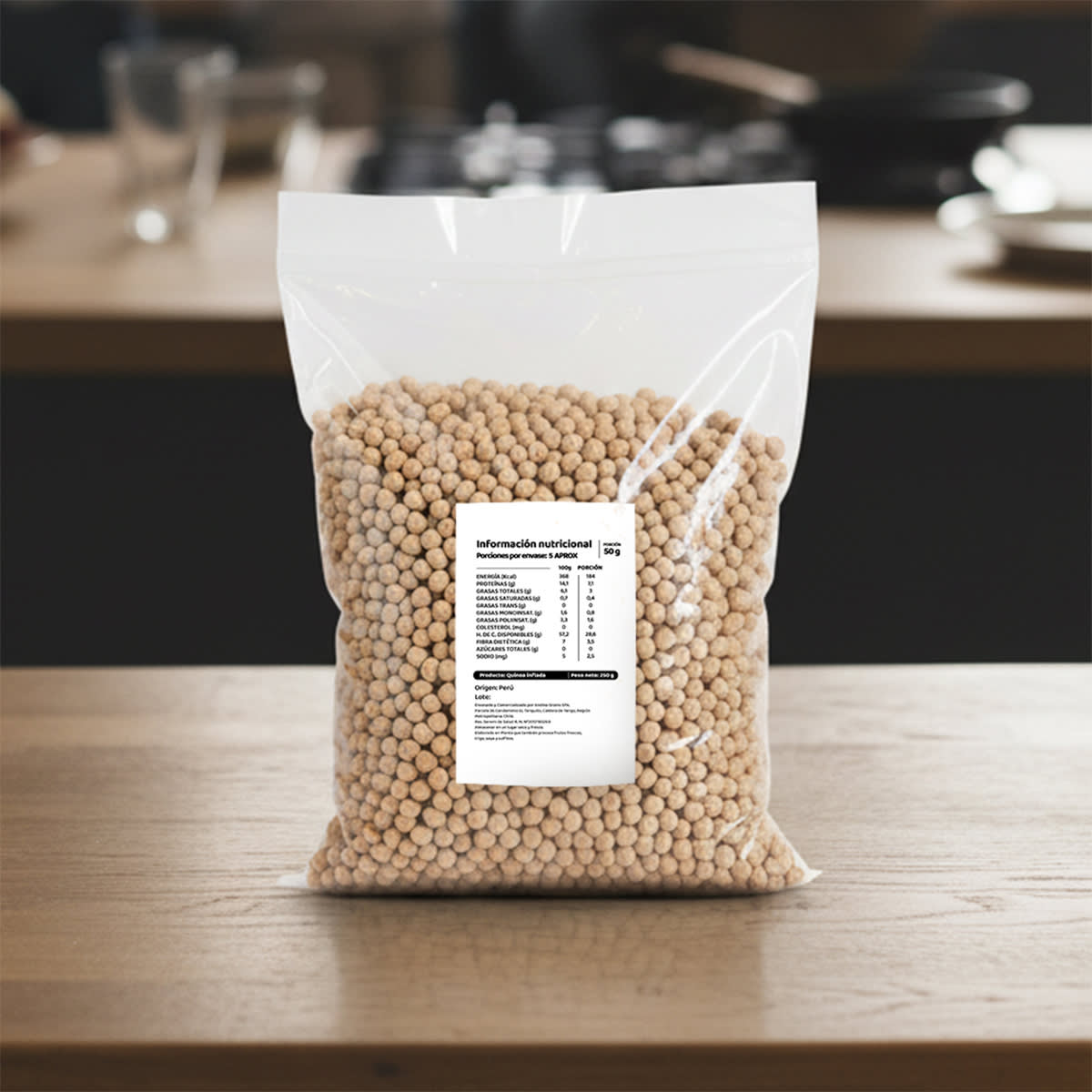 Pipoca De Quinoa Inflada Sin Azucar 6 Kg Andina Grains8