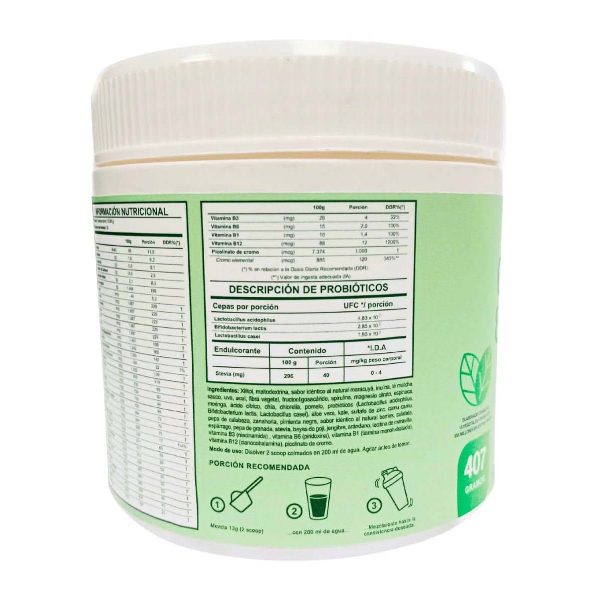FNL Greens & Shake Sabor Maracuya - Berries2