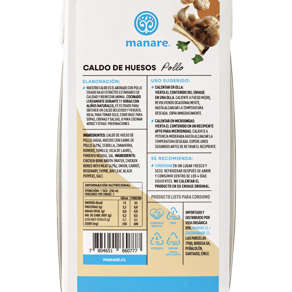 Caldo de Huesos Pollo 500 mL3
