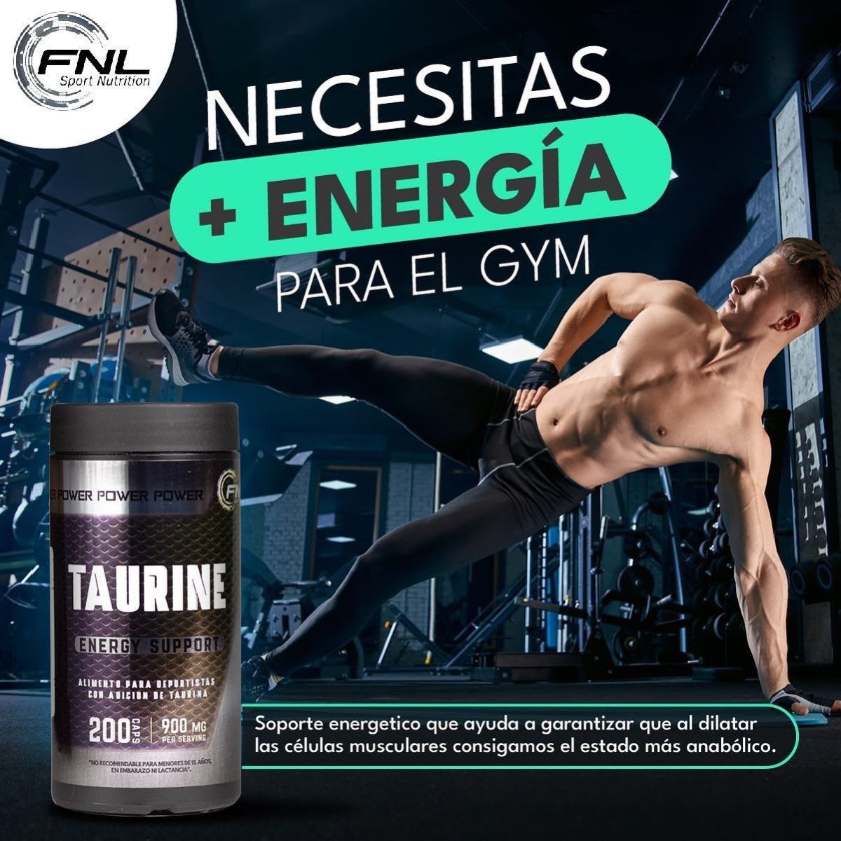 FNL Taurina 900 mg 200 capsulas2