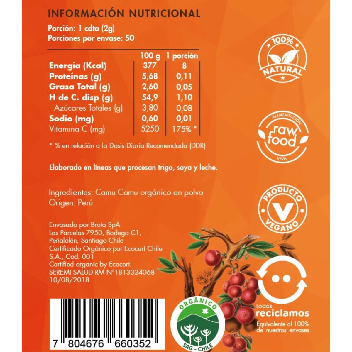 Brota Camu Camu Organico Defense2