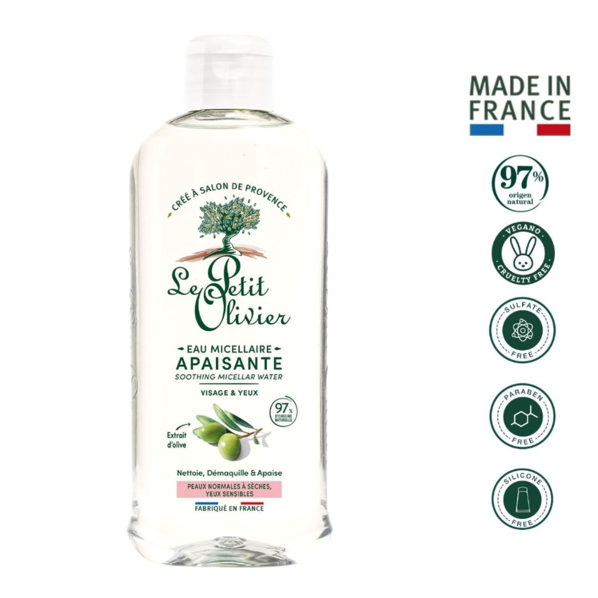 Le Petit Olivier Agua Micelar Hidratante con Oliva2