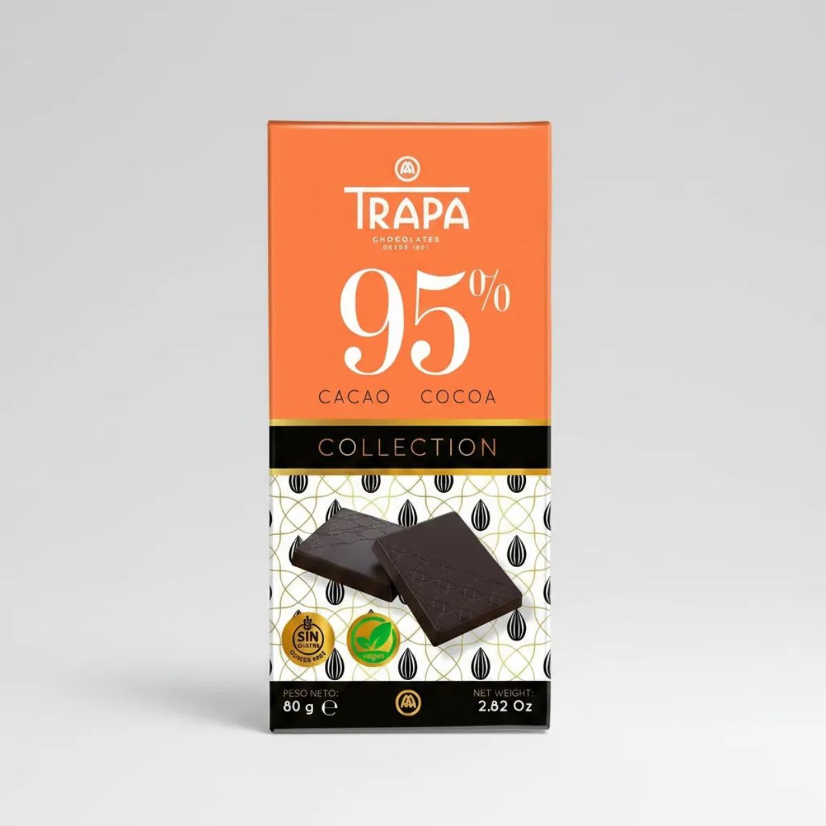 Trapa Collection Chocolate Negro 95% Cacao Sin Gluten3