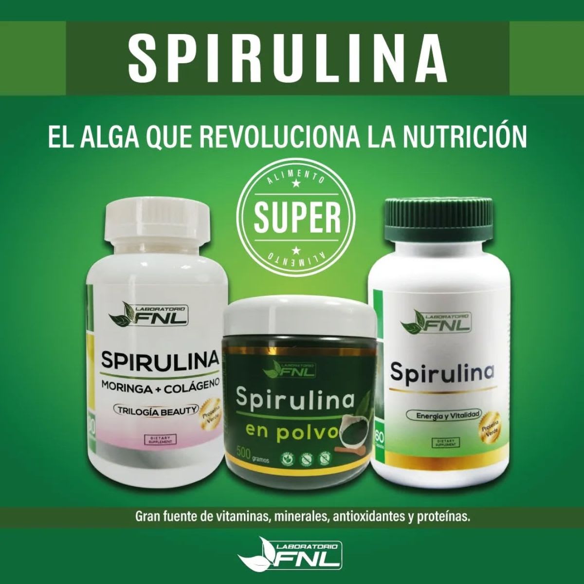 FNL Spirulina Maxima en Polvo 160 g3