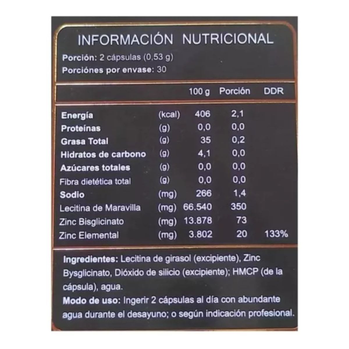 FNL Zinc Elemental 60 capsulas3