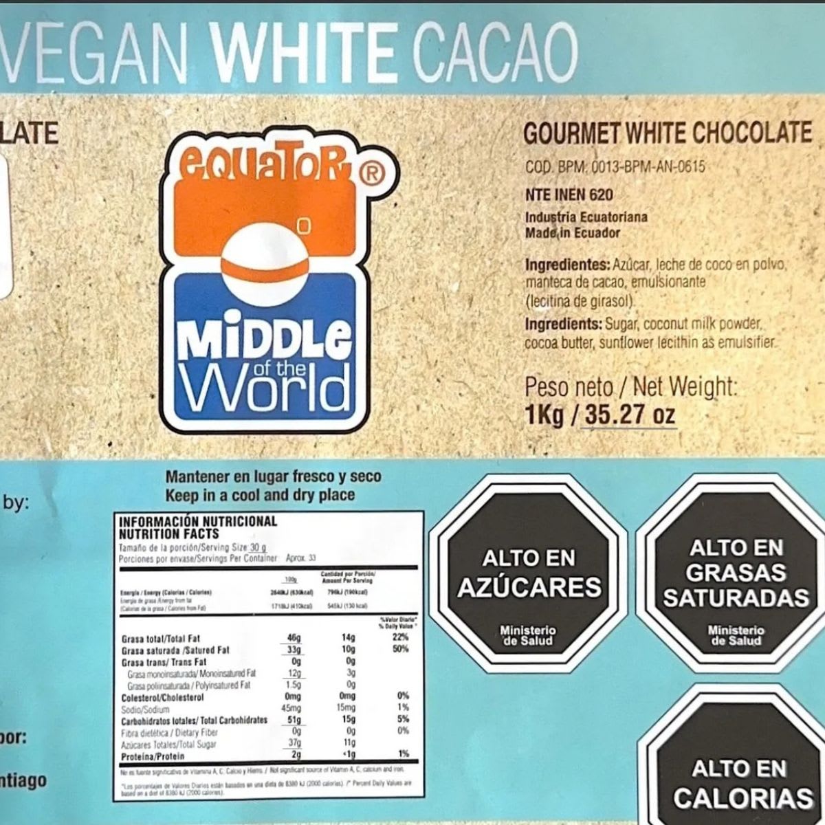 Chocono Chocolate Blanco Vegano 1 Kg3