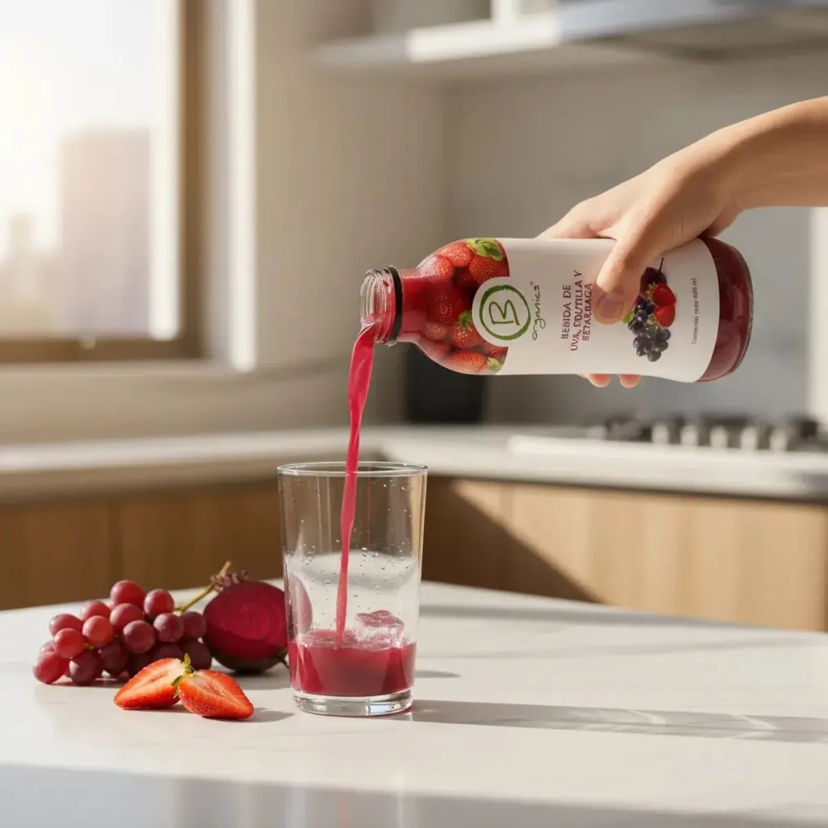 4-Pack Be Organics Bebida Uva, Frutilla y Betarraga 4 UN X 400 Ml3