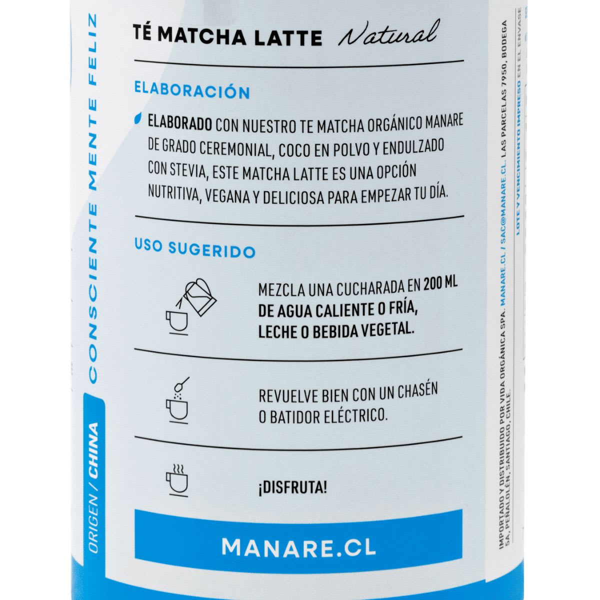 Manare Te Matcha Latte 150 g3