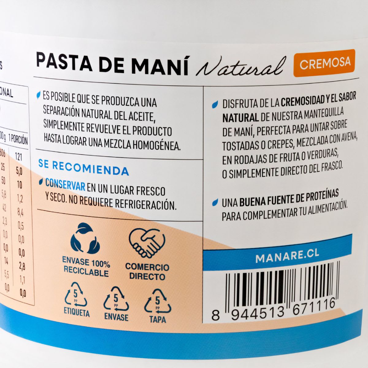 Manare Mantequilla de Mani3