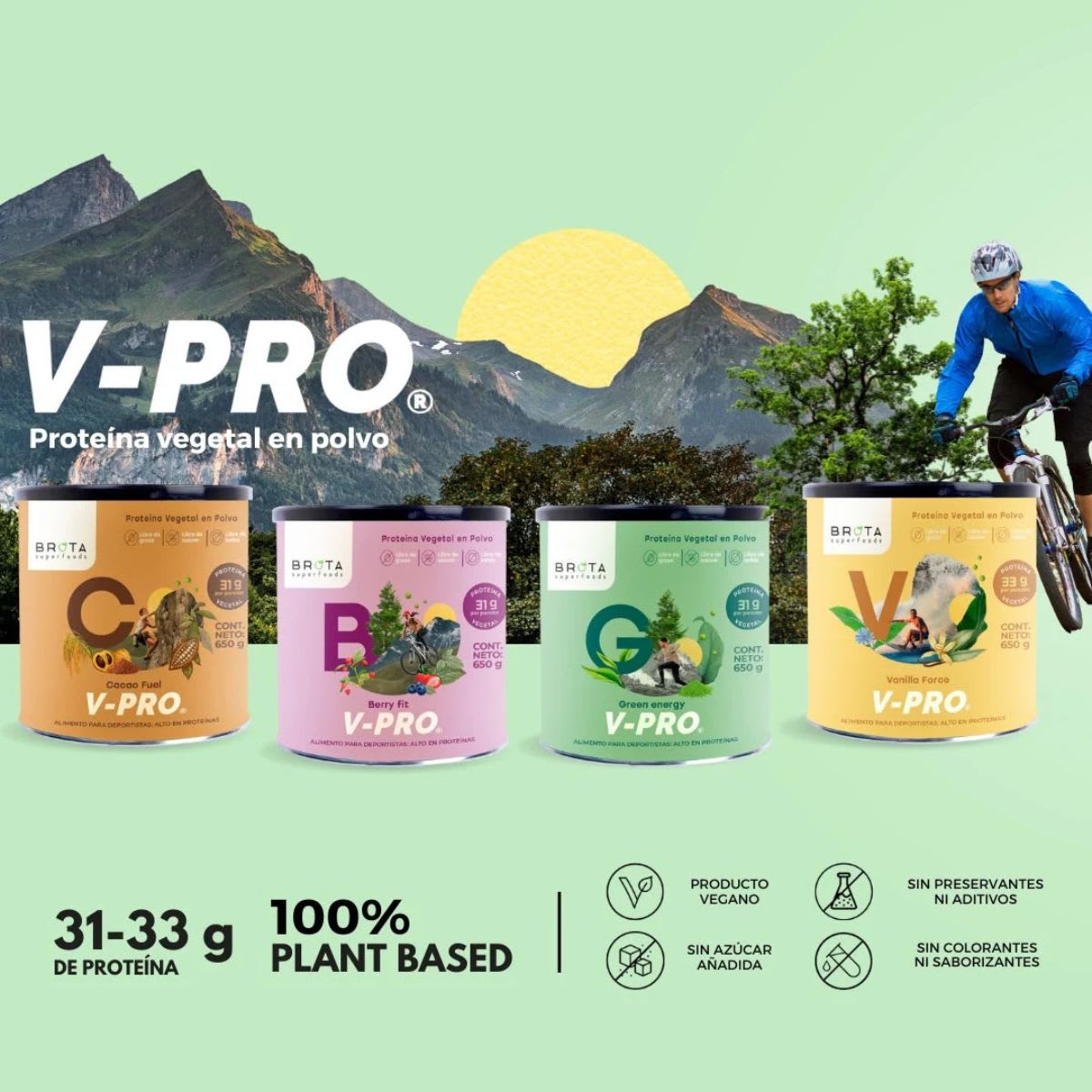 Brota V-PRO Proteina Vegetal Green Energy 31g Proteina3