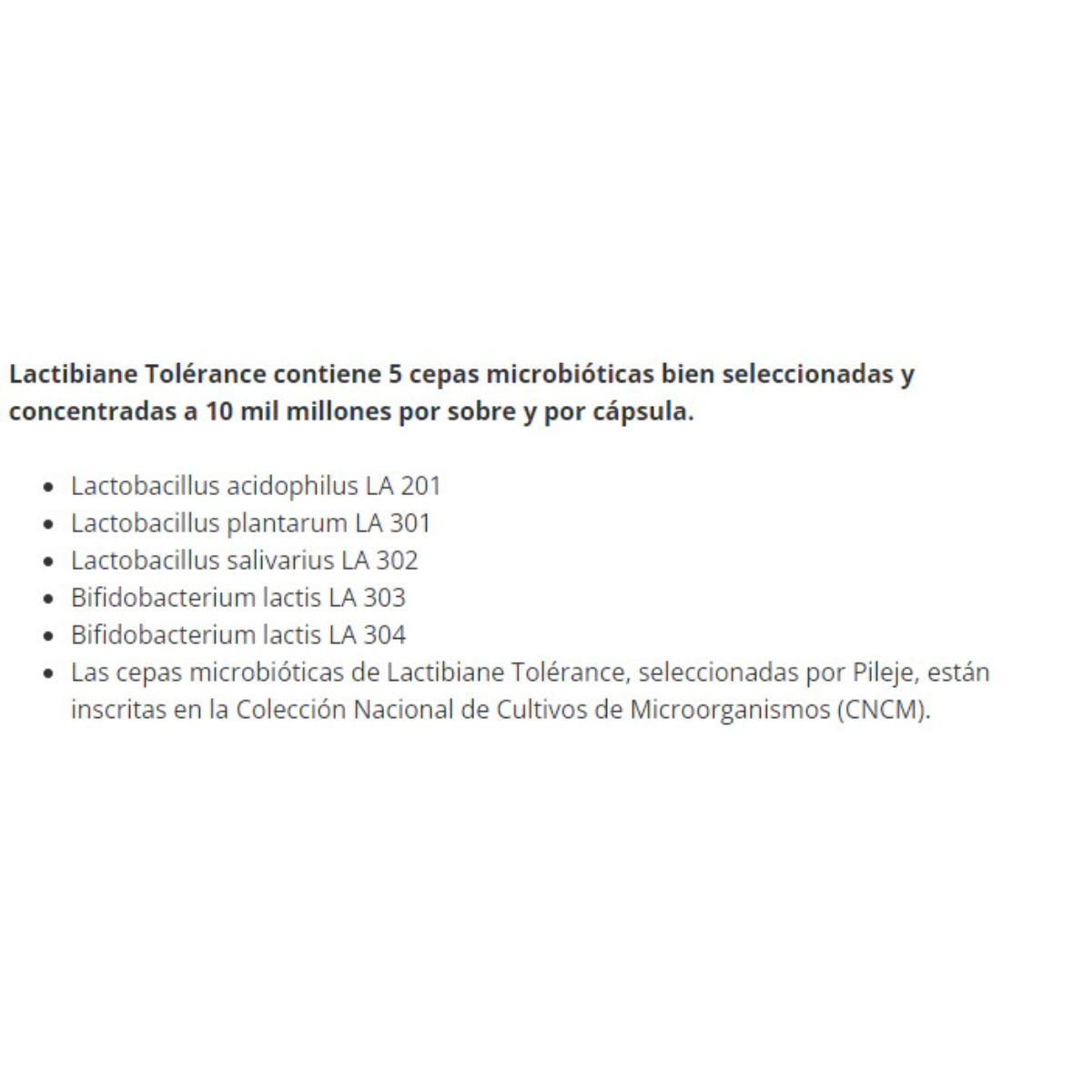 Lactibiane Tolerance 10 mil millones UFC 30 caps3