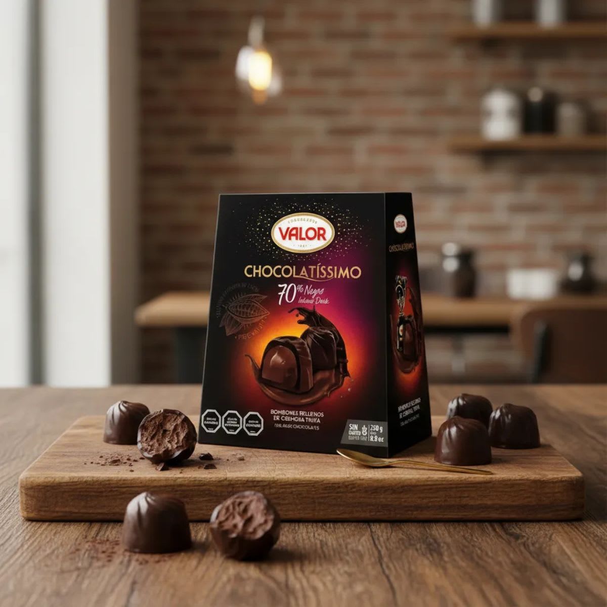 Valor Chocolatissimo Bombones Chocolate Negro 70% Cacao Sin Gluten3