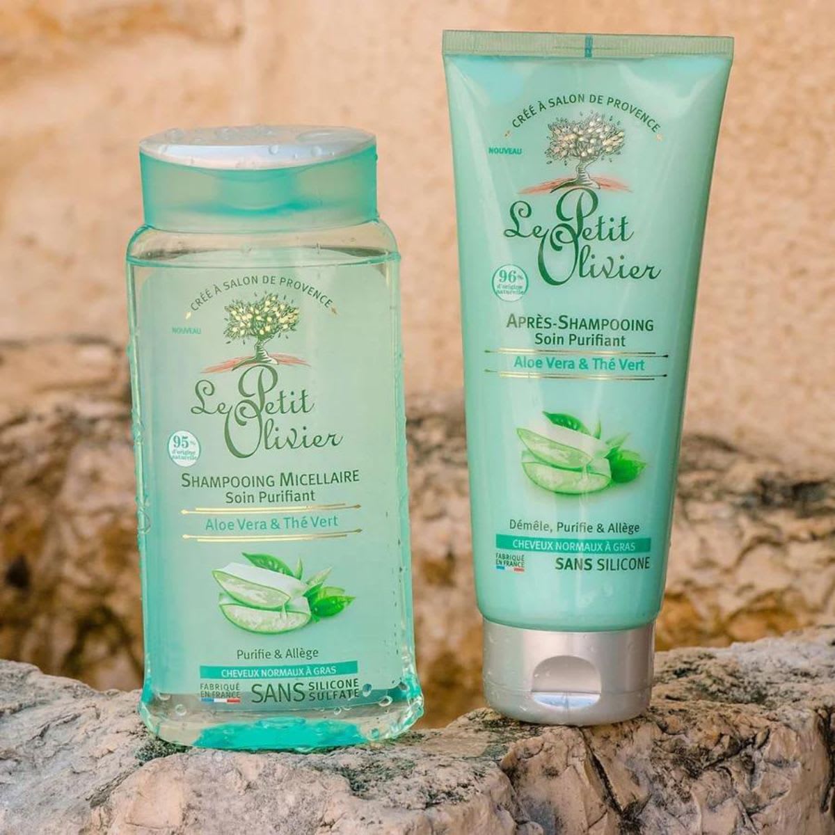 Le Petit Olivier Shampoo Cabello Normal a Graso Aloe Vera y Te Verde3