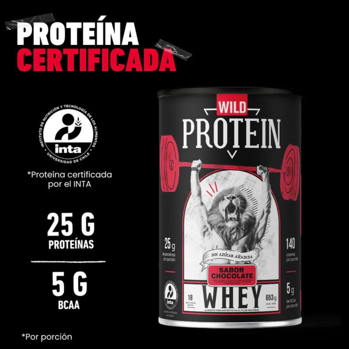 Wild Protein Whey Protein Sabor Chocolate 25g Proteina3