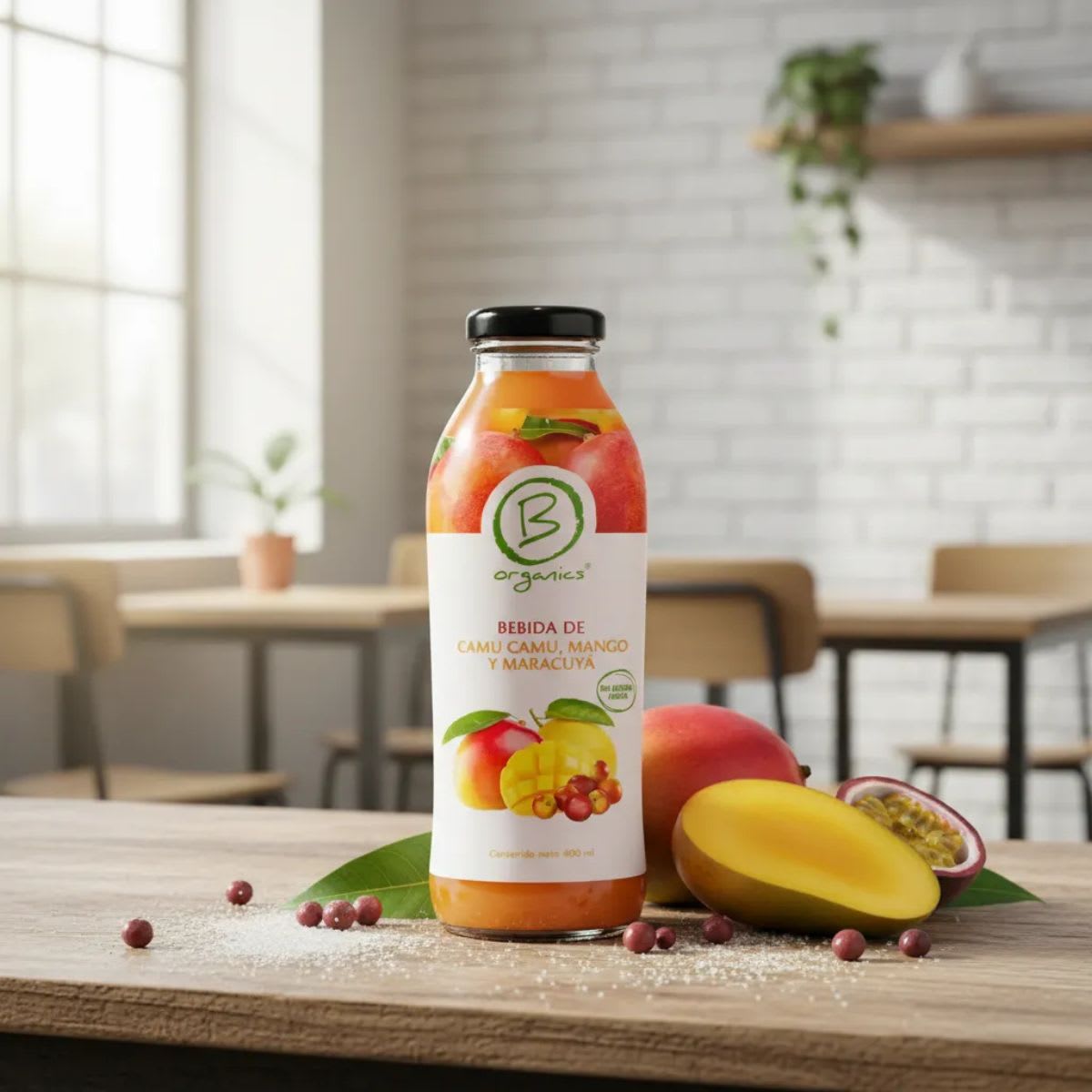 Be Organics Bebida de Camu Camu, Mango y Maracuya 400 mL3