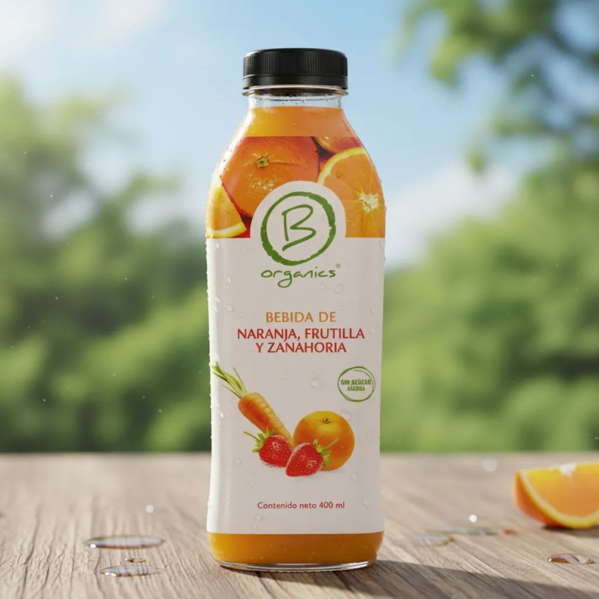 Be Organics Bebida de Naranja, Frutilla y Zanahoria 400 mL3