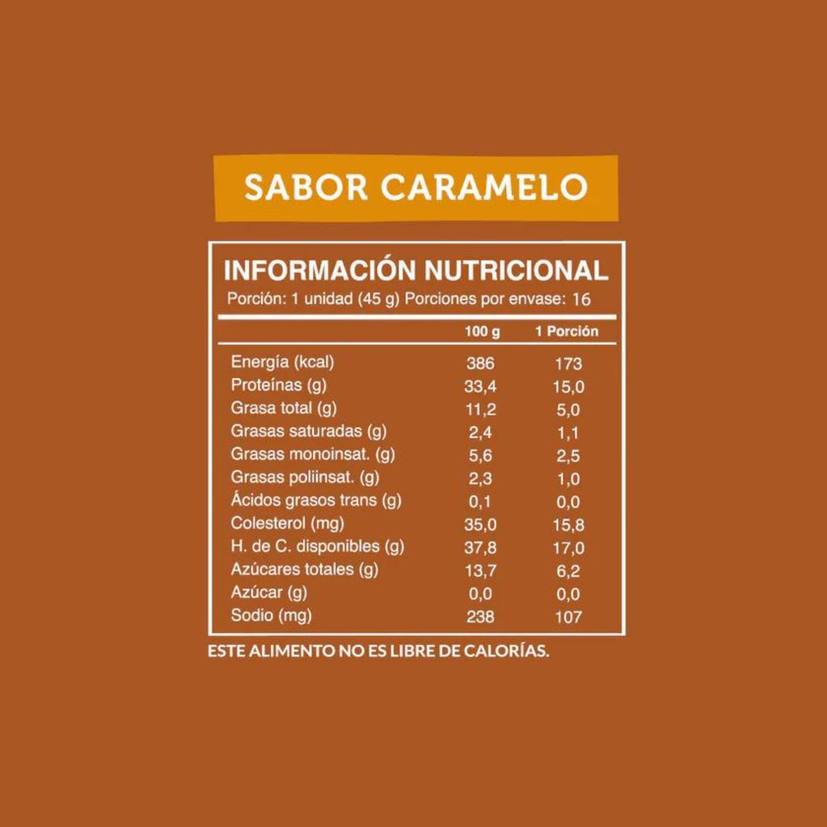 Caja Wild Protein Barra Caramelo 45 g X 16 UN2
