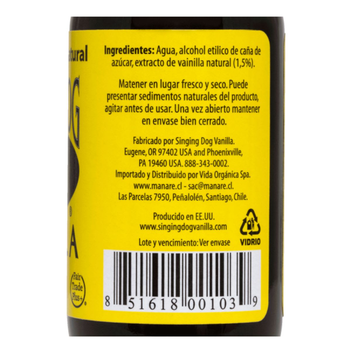Manare Extracto de Vainilla Puro Singing Dog 59ml3