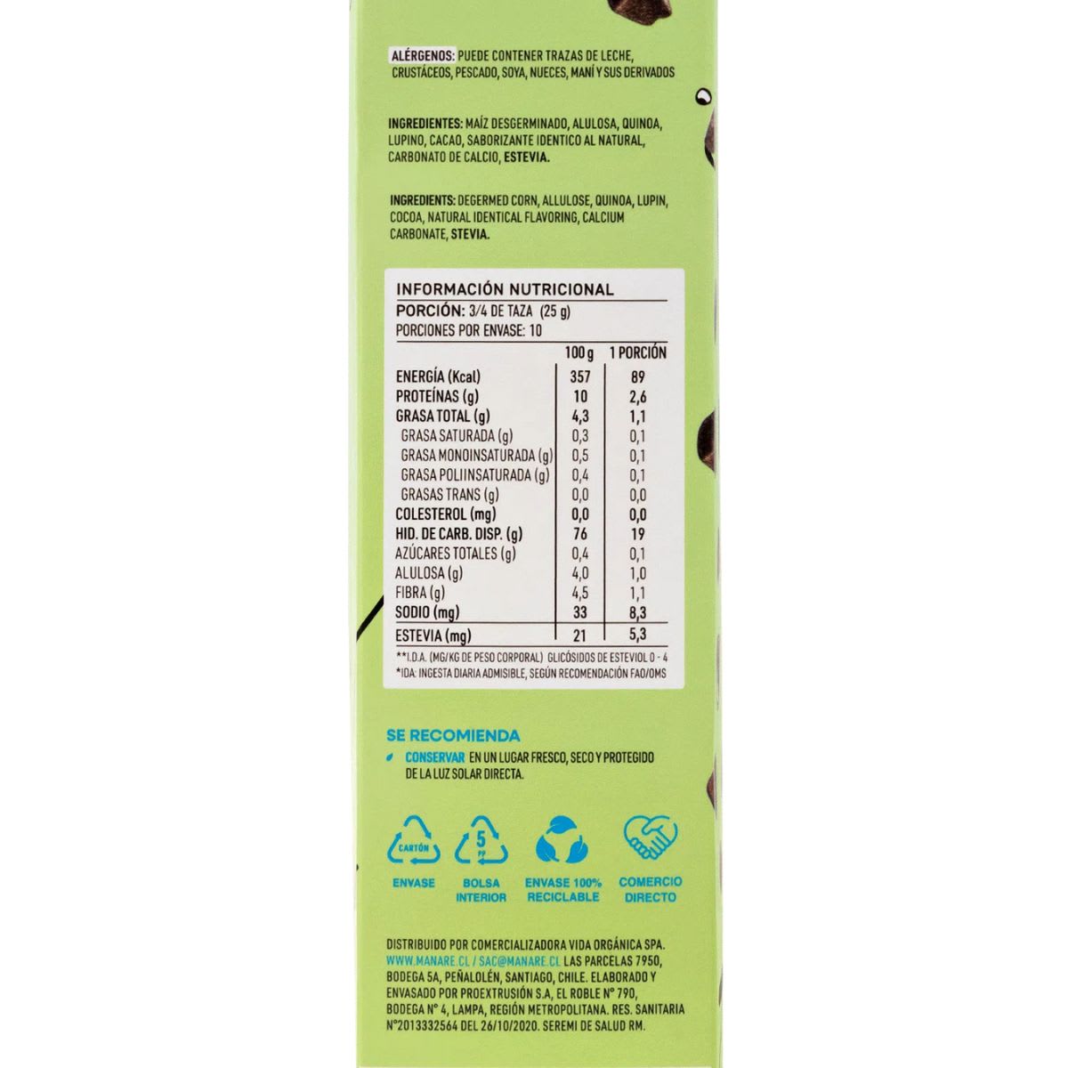 Manare Cereal Cacao Sin Gluten3