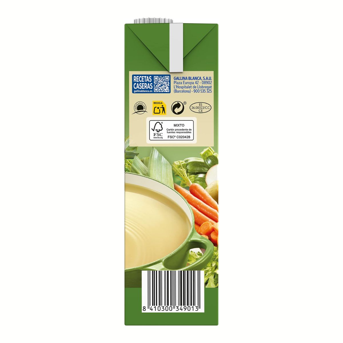 Gallina Blanca Caldo Casero de Verdura 1 L3